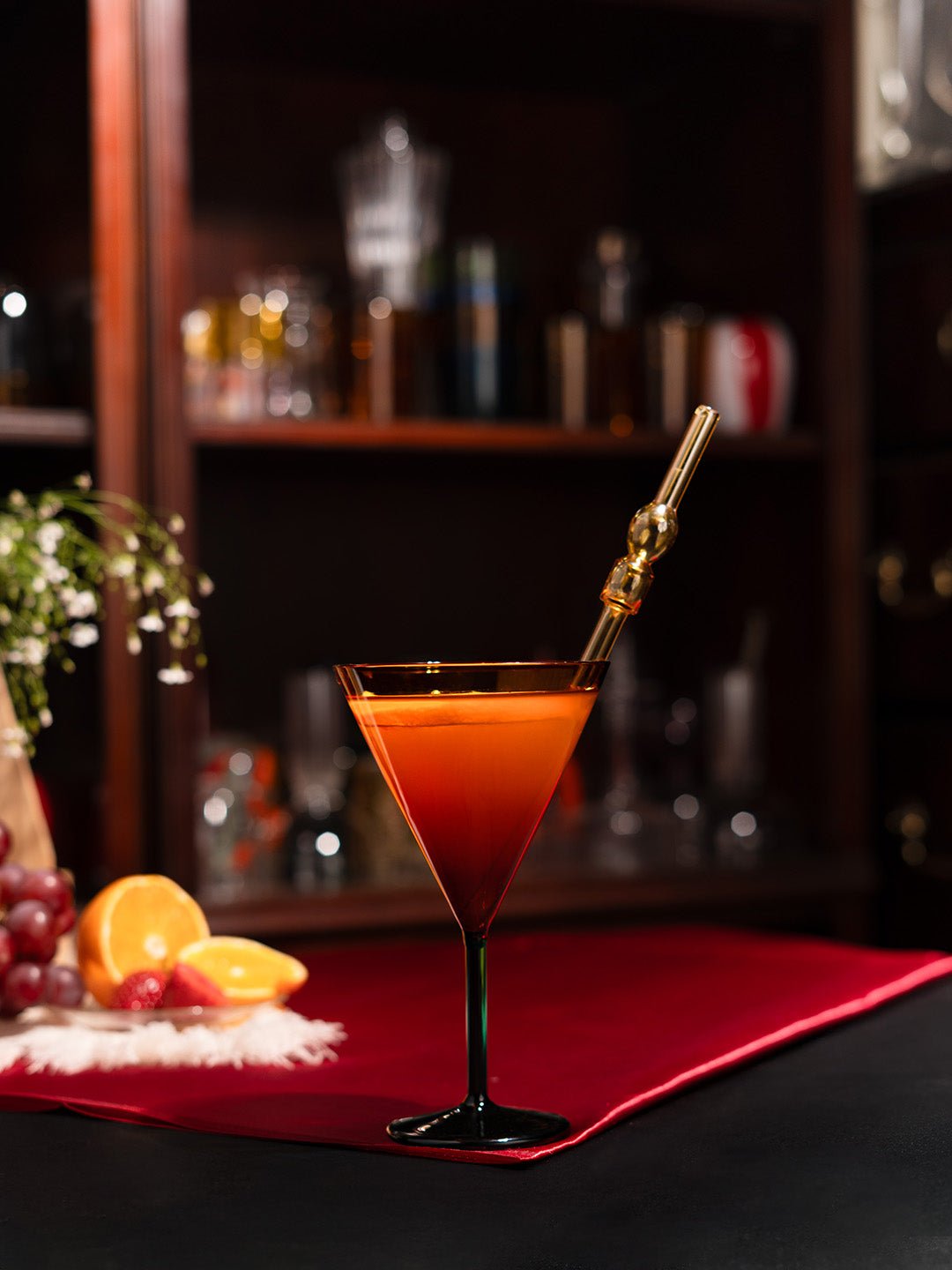 Aurora Flame Martini Glass - Borotechheight : 175 mm diameter: 100 mm ml capacity : 240 ml2AmberBorotech