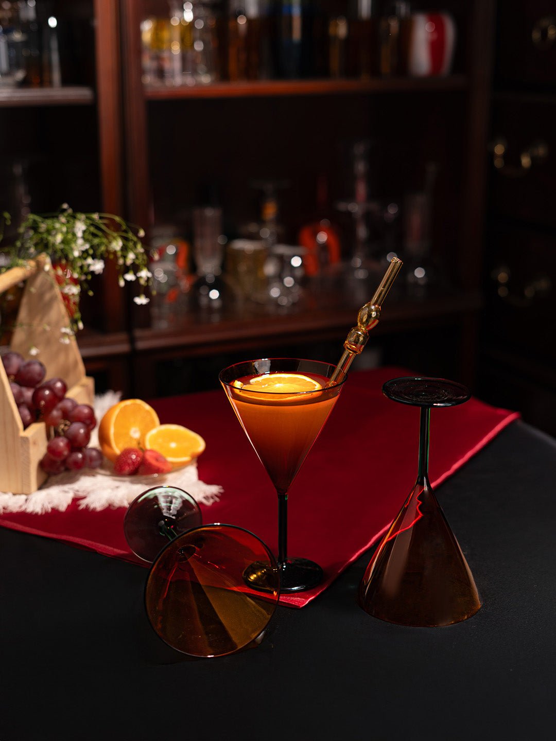 Aurora Flame Martini Glass - Borotechheight : 175 mm diameter: 100 mm ml capacity : 240 ml2AmberBorotech