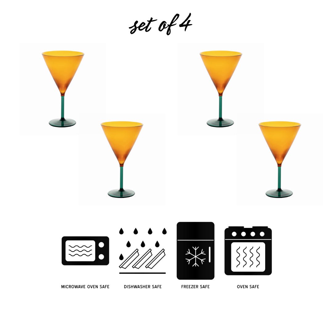 Aurora Flame Martini Glass - Borotechheight : 175 mm diameter: 100 mm ml capacity : 240 ml2AmberBorotech
