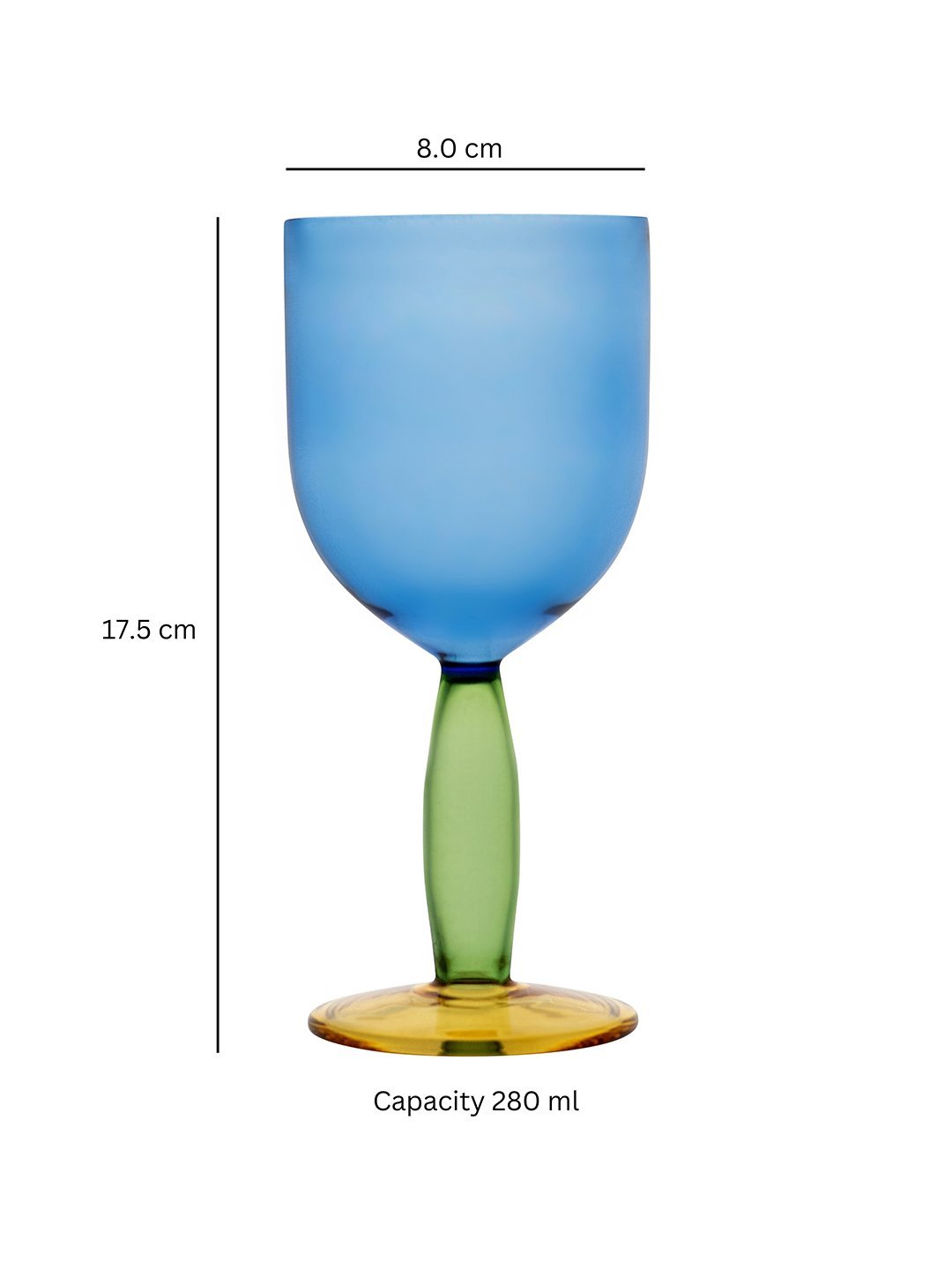 Borosilicate Bubble Stem Wine Goblets - Borotechheight : 175 mm diameter: 80 mm ml capacity : 280 ml2BlueBorotech
