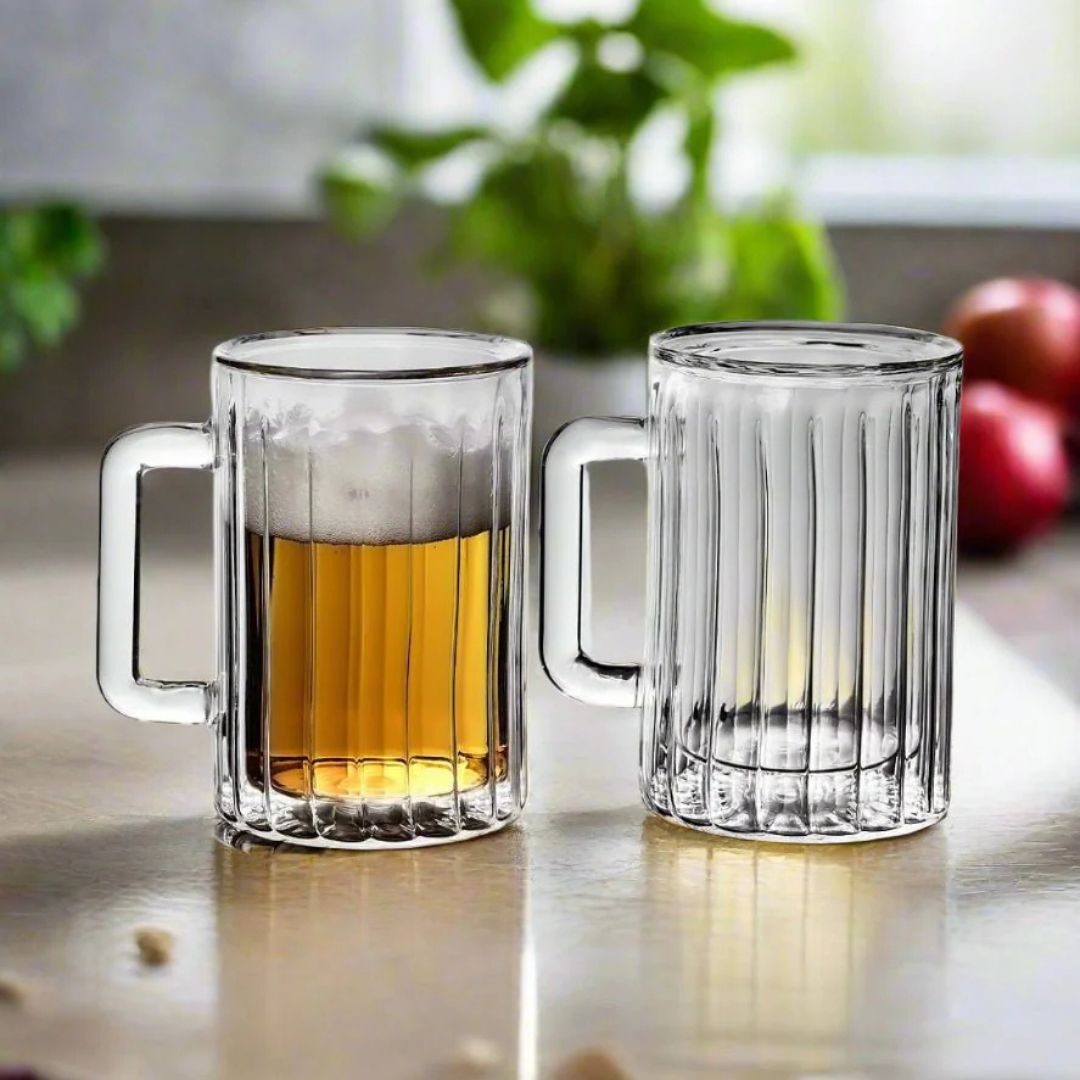 Freezable Beer Mugs Vintage Style - Borotech2ClearBorotech