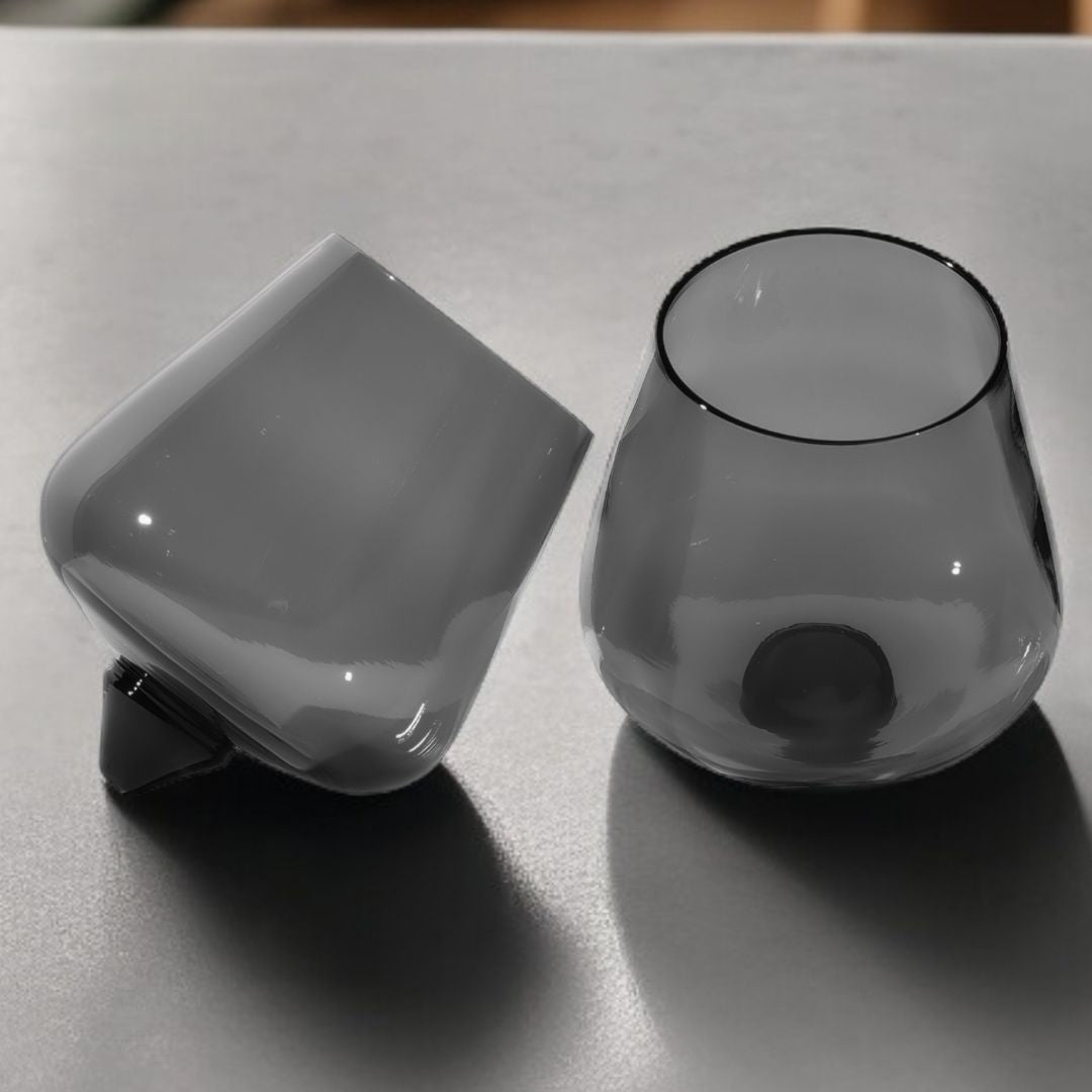 Orbit Spinner Glass smokey Smokey Grey - Borotechheight : 115 mm diameter: 93mm ml capacity : 210 ml2Smokey GreyBorotech