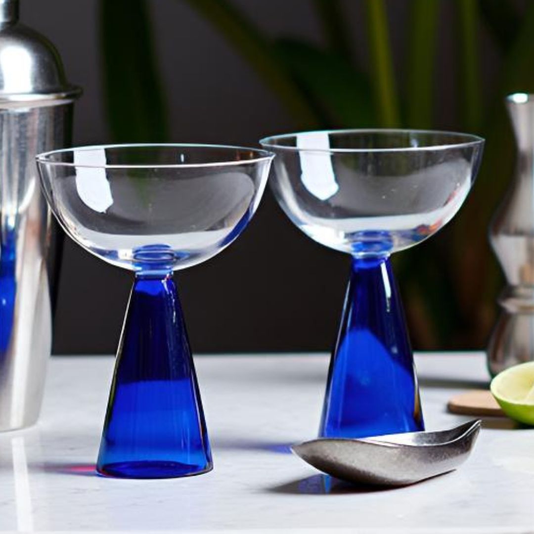 Pyramid Stem Cocktail Glasses - Borotechheight : 135 mm diameter: 97 mm ml capacity : 160 ml2BlueBorotech