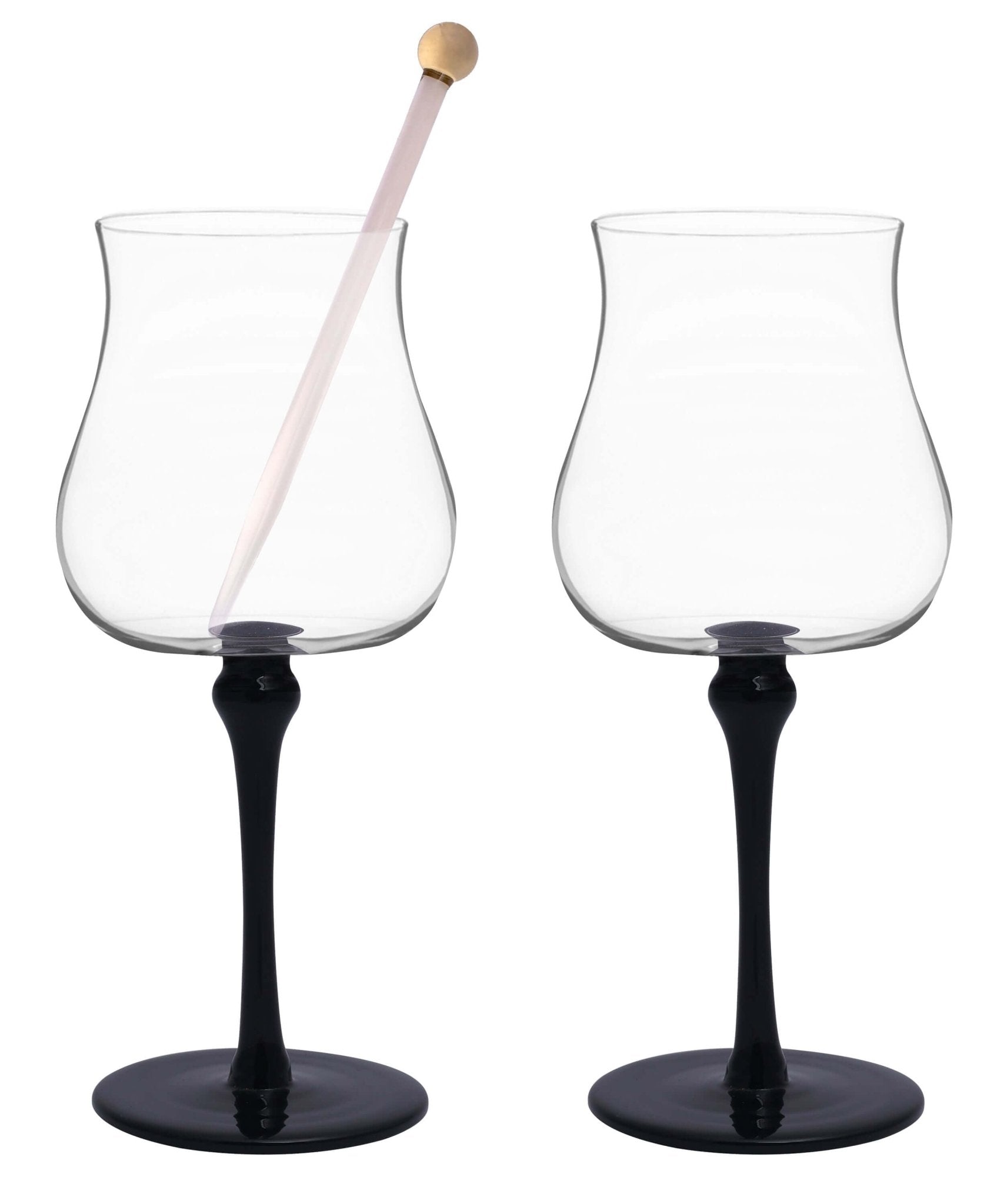 Set of 4 Obsidian Stem Wine Glass Set – Luxe & Timeless - BorotechBorotech
