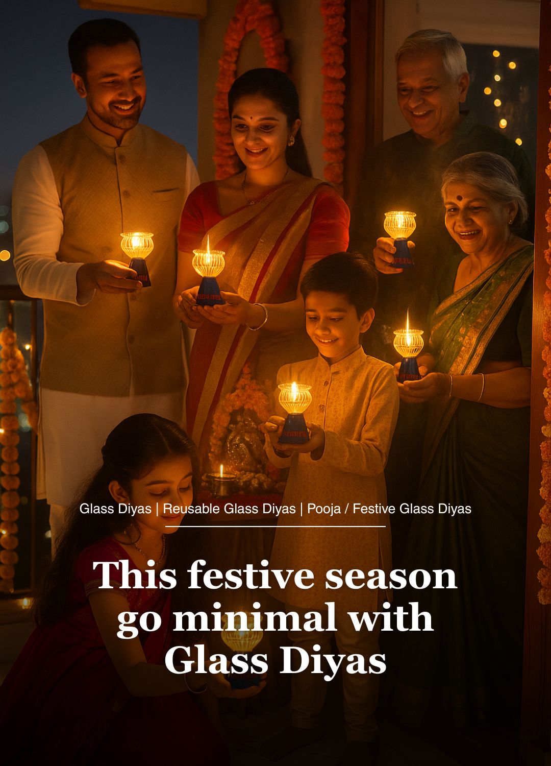 This festive season go minimal with Glass Diyas - Borotech