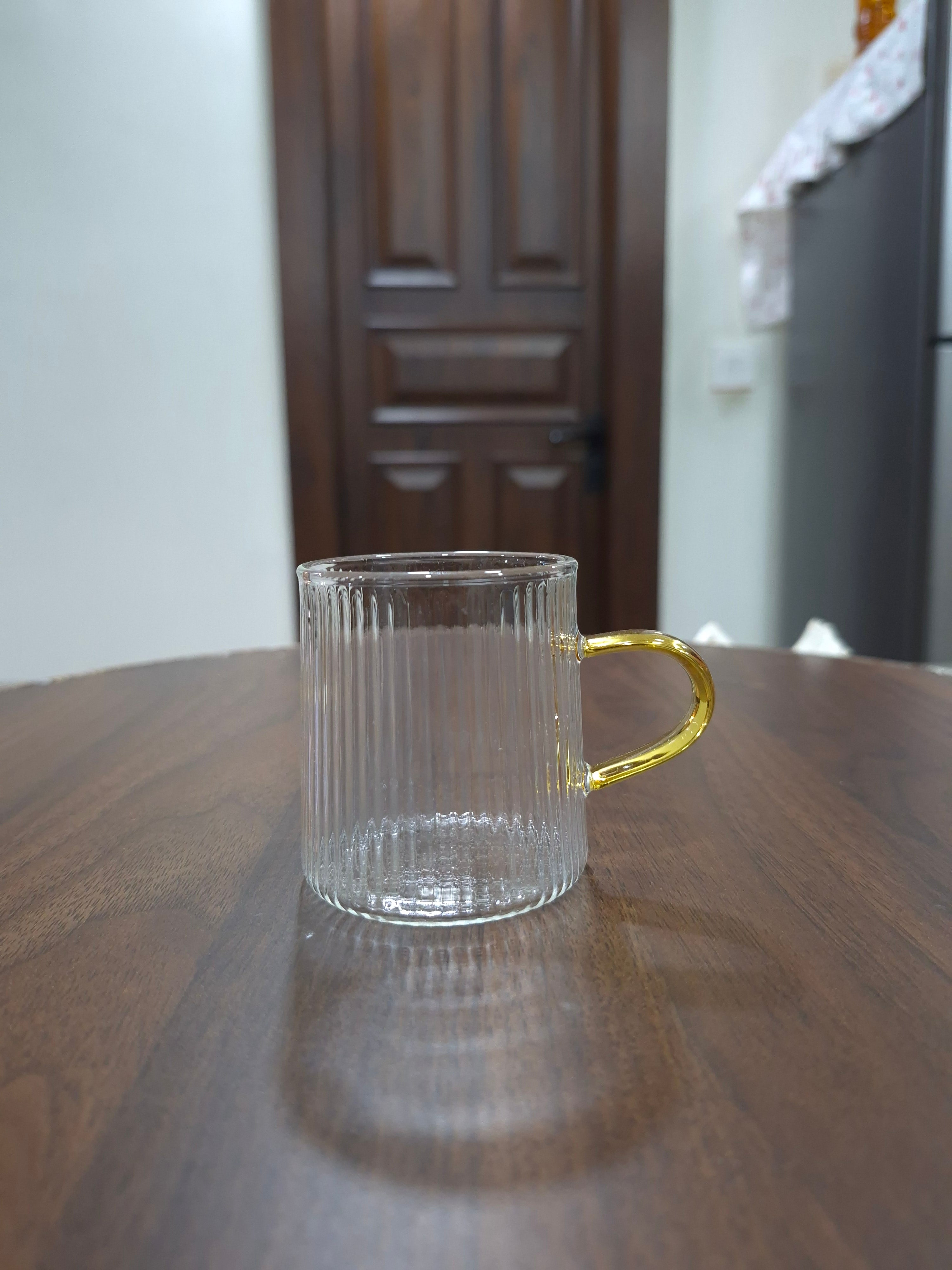 Borosilicate Ribbed Tea Cup set of 6