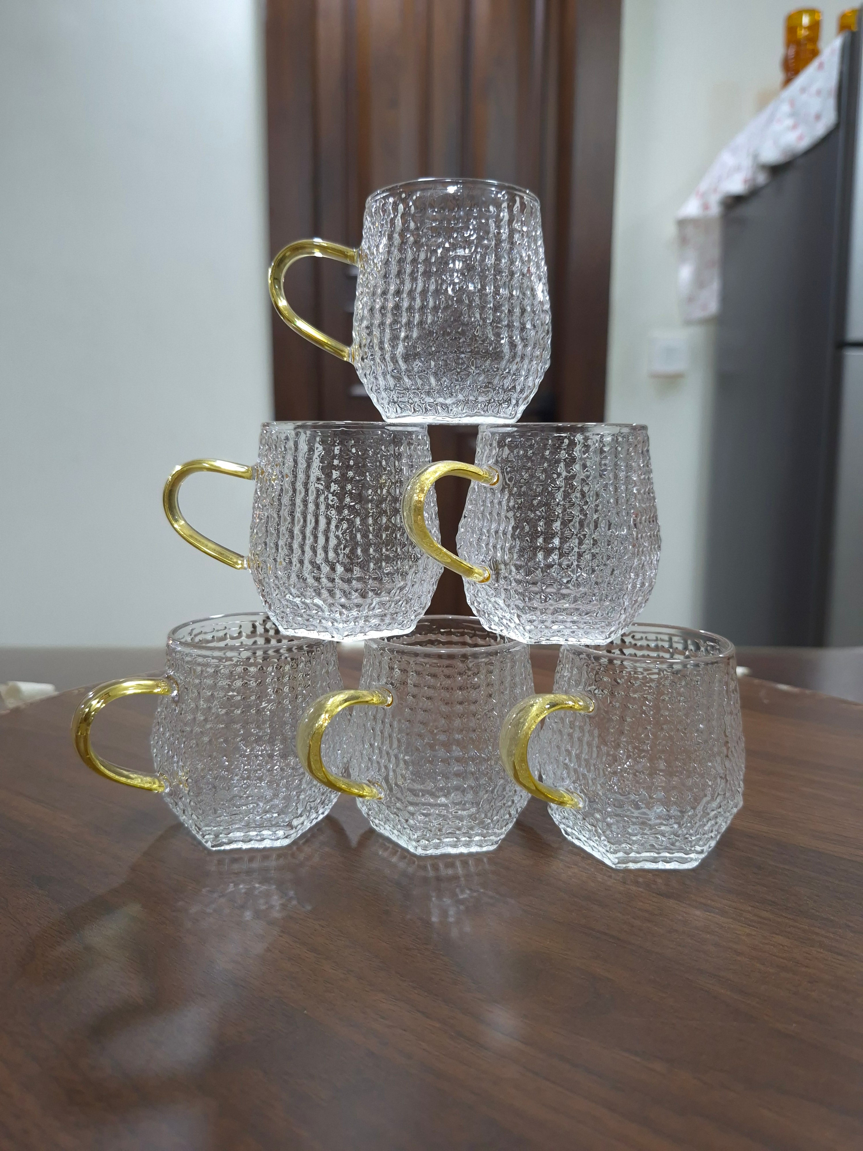 Diamond Barrel Tea Cup set of 6