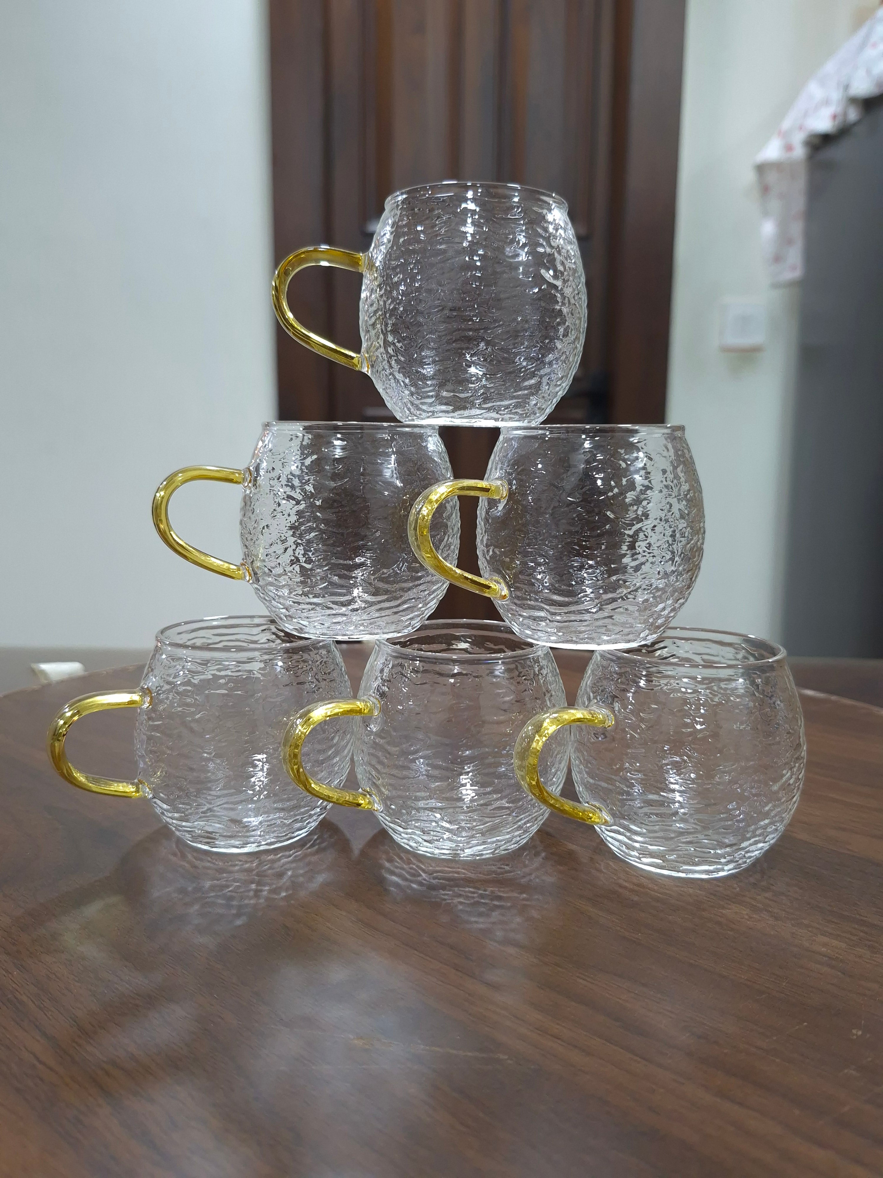 Dewdrop Globe Borosilicate Tea Glass set of 6