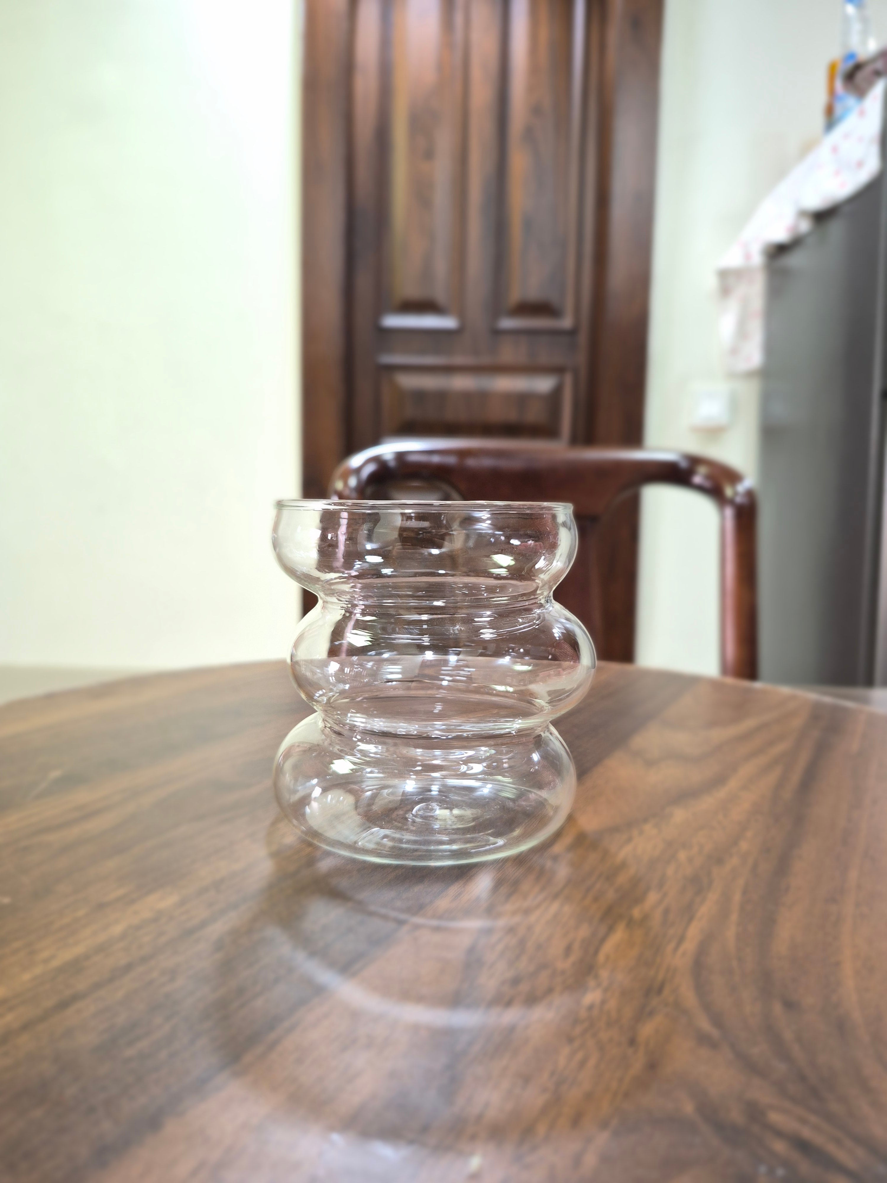 Duo-Tier Ribbed Borosilicate Glass