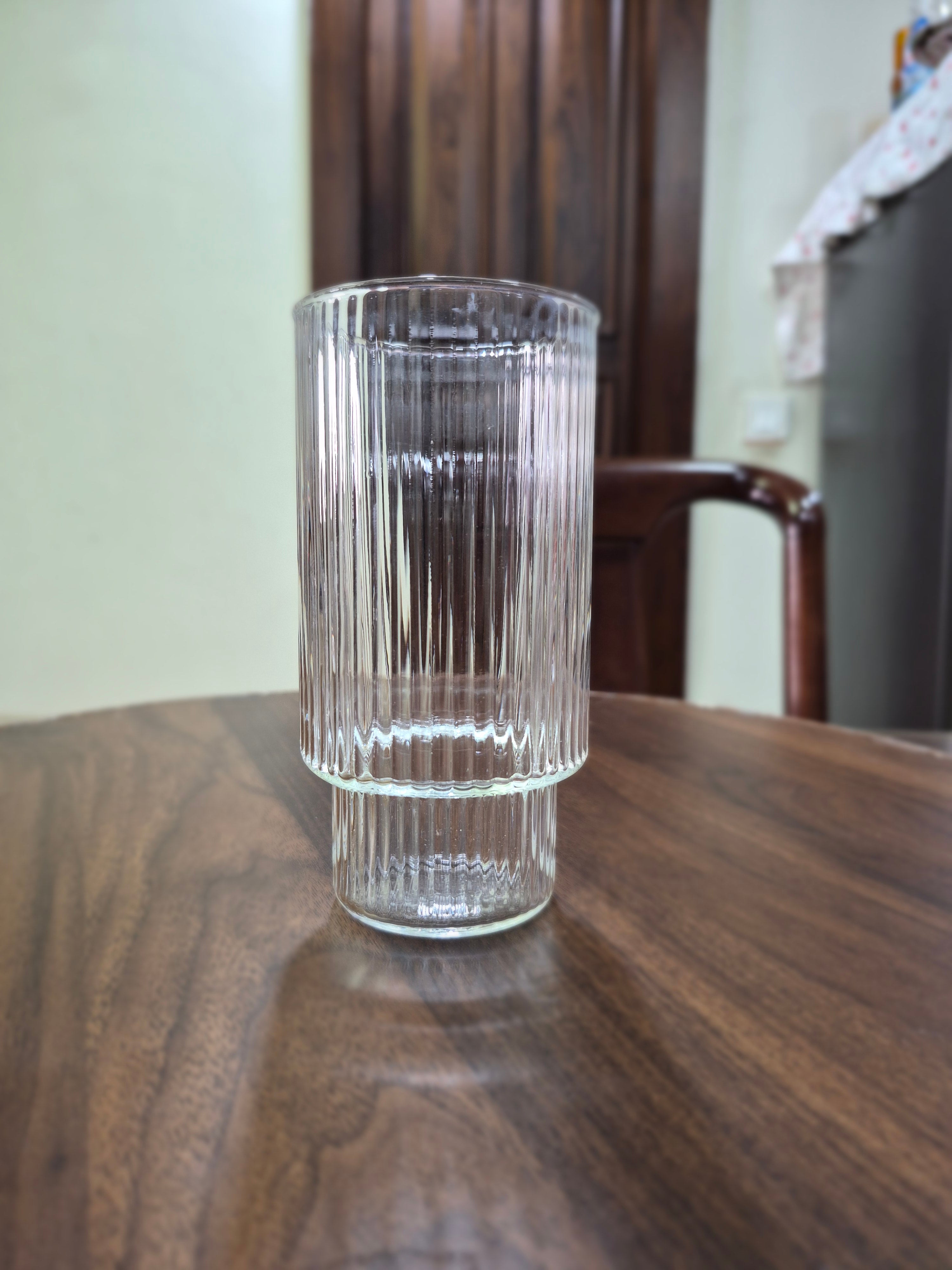 Linear Ribbed Borosilicate Highball
