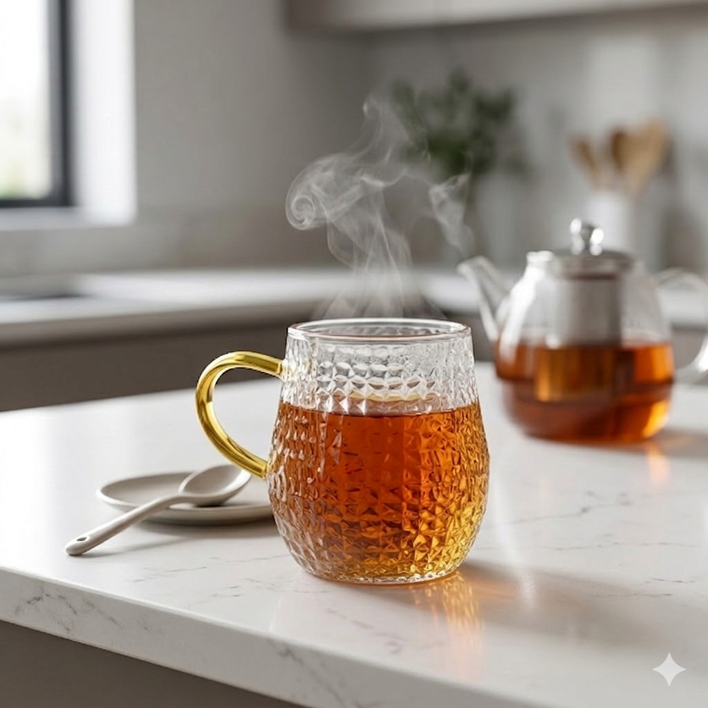 Diamond Barrel Tea Cup set of 6