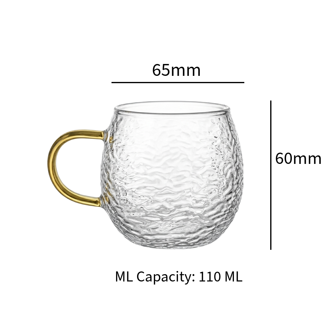 Dewdrop Globe Borosilicate Tea Glass set of 6