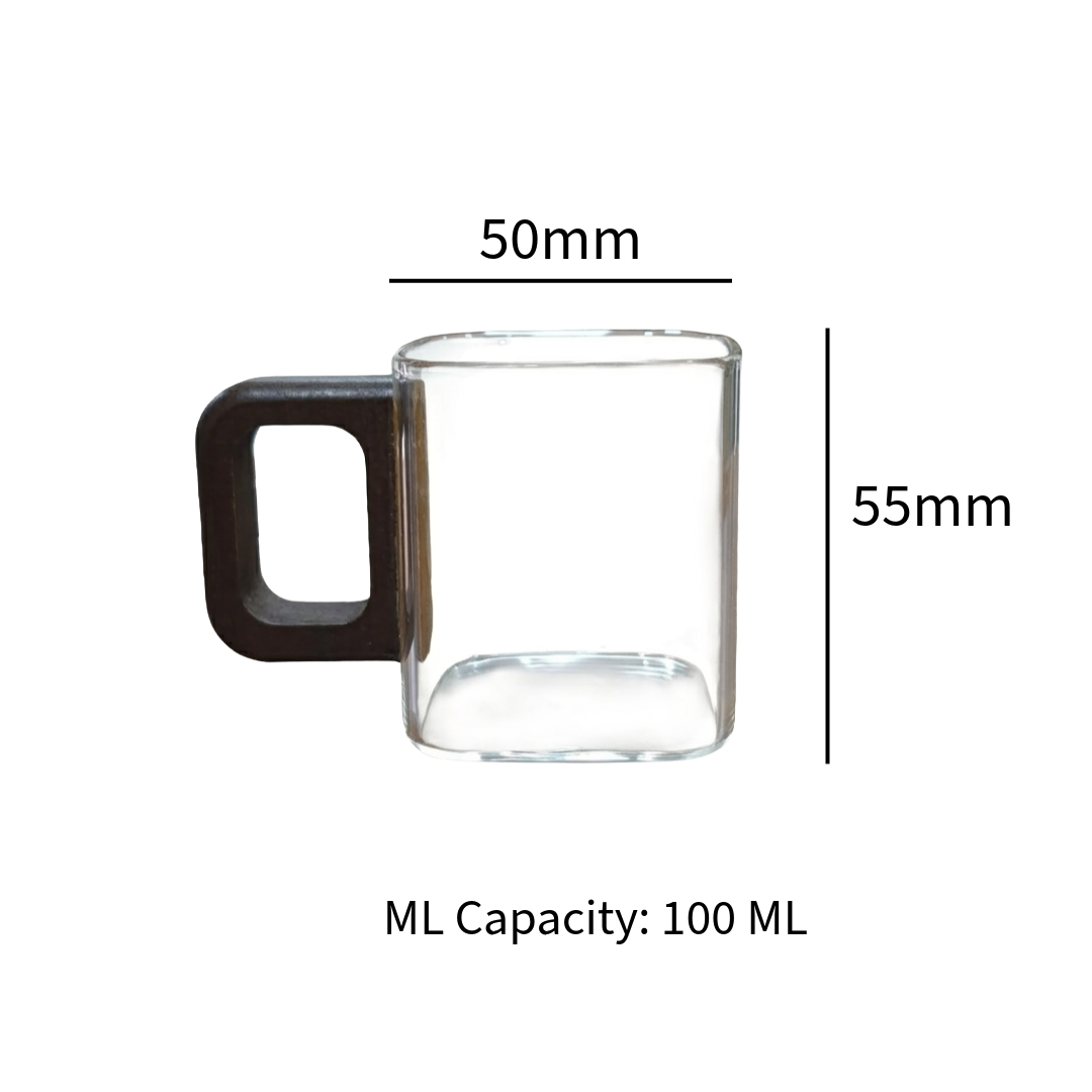 Cube Borosilicate Tea Glass set of 6