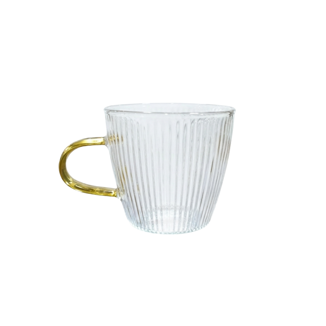 Ripple Flute Borosilicate Tea Glass set of 6