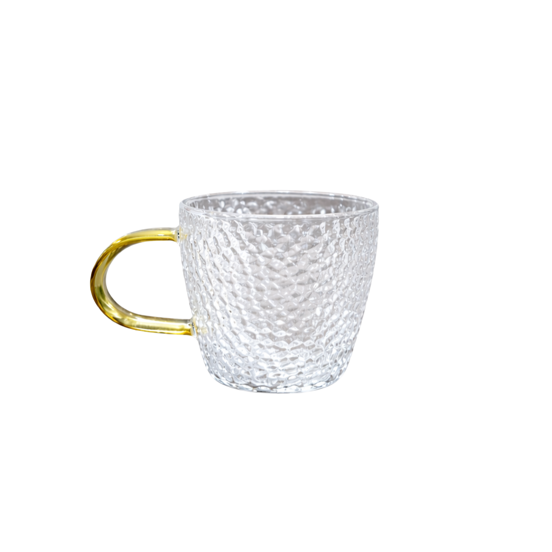 Arctic Bloom Flared Borosilicate Tea Glass set of 6