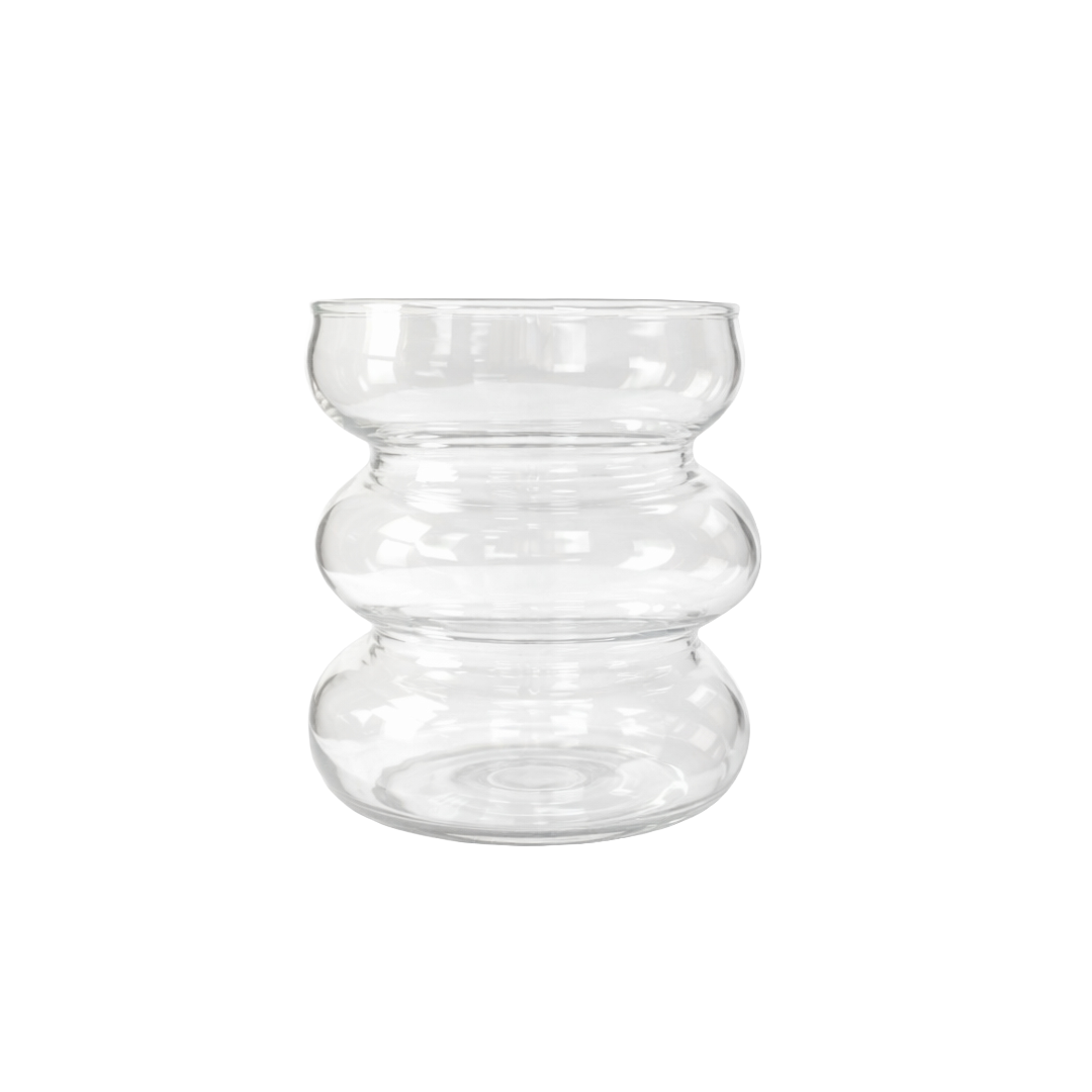 Duo-Tier Ribbed Borosilicate Glass