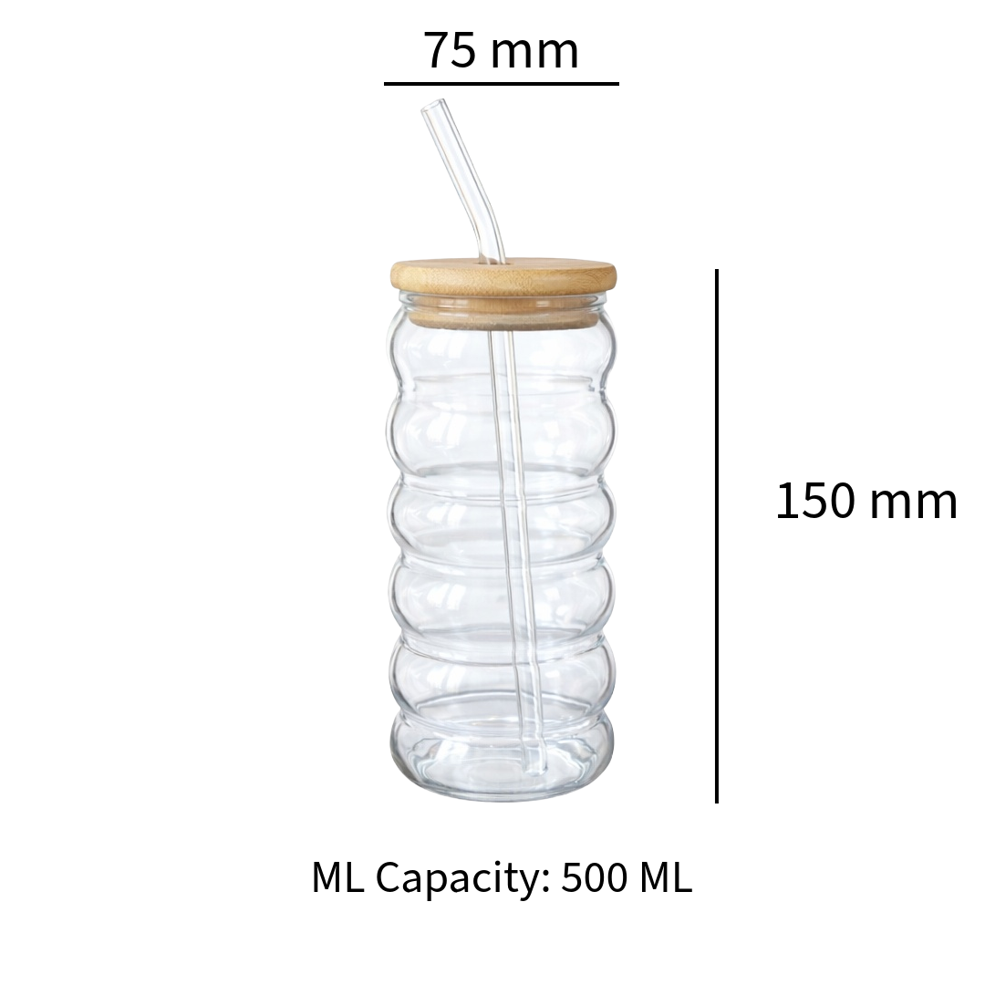 Ripple Wave Borosilicate Tumbler