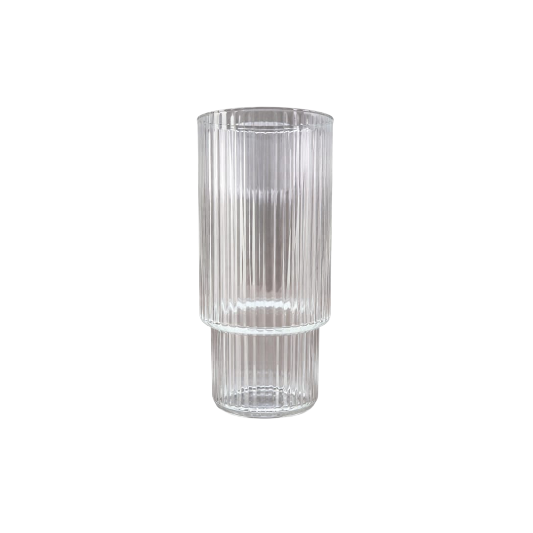 Linear Ribbed Borosilicate Highball
