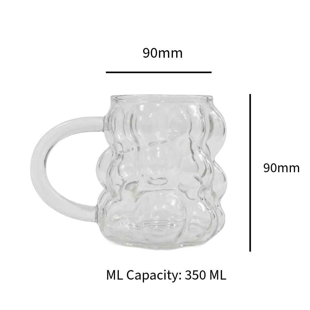 Bubble Textured Borosilicate Glass Mug