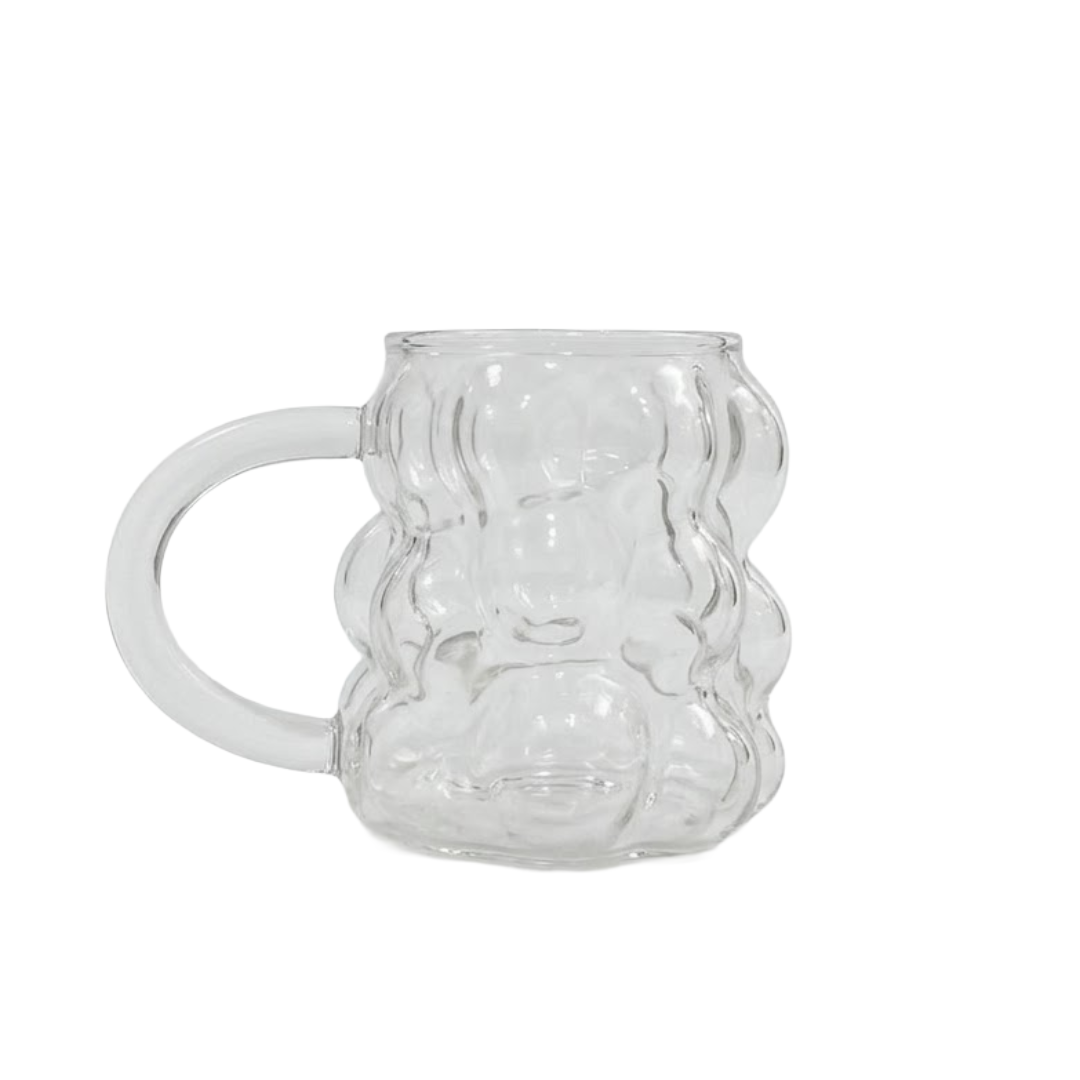 Bubble Textured Borosilicate Glass Mug