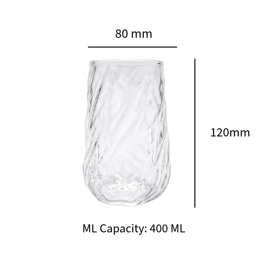 Tall Swirl Borosilicate Tumbler