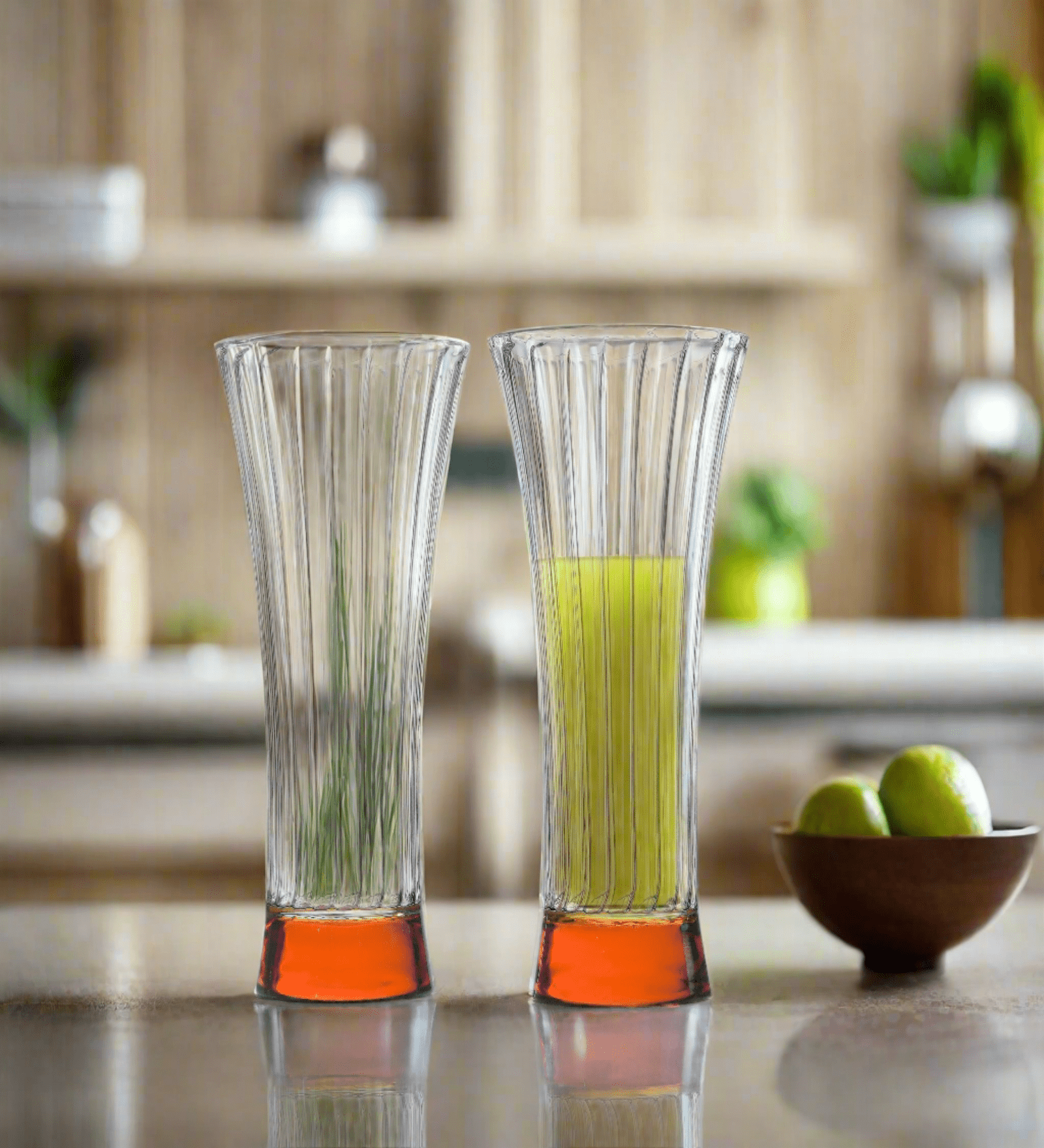 Borosilicate Ribbed Beer Glasses with Amber Base - Borotechheight : 190 mm diameter: 85 mm ml capacity : 320 ml2TransparentBorotech