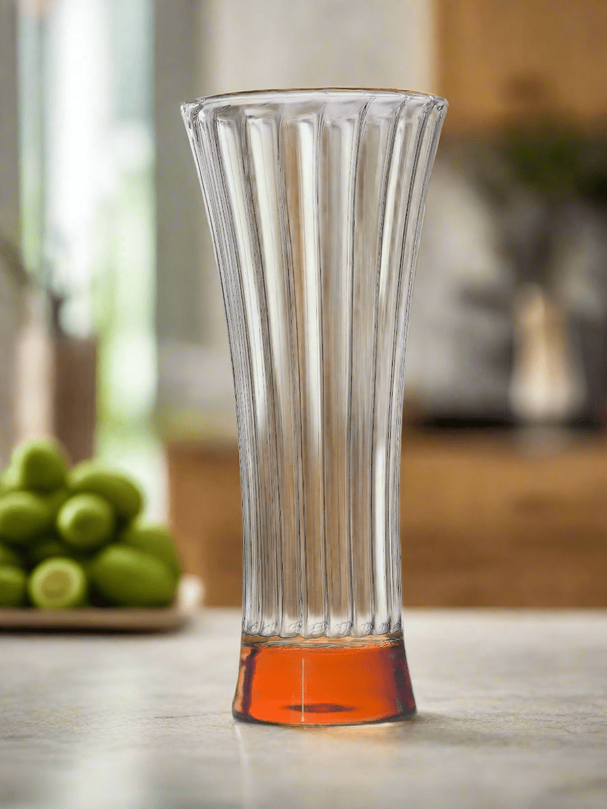 Borosilicate Ribbed Beer Glasses with Amber Base - Borotechheight : 190 mm diameter: 85 mm ml capacity : 320 ml2TransparentBorotech