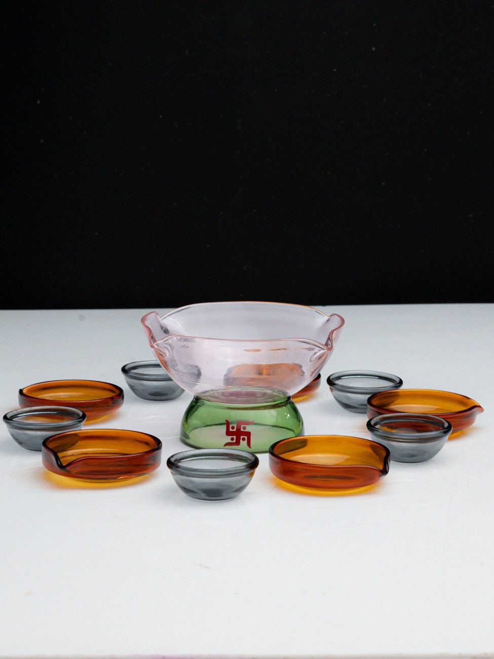 Borotech Akhand Diya Set – 11 Pc Reusable Lamps for Puja & Decor - BorotechGD - AKHAND - 11PCBorotech