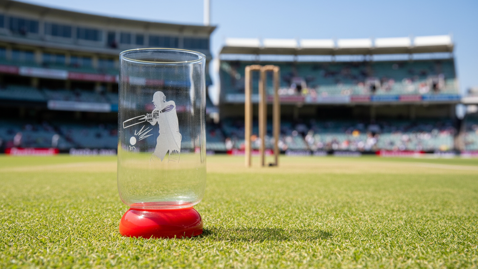 Borotech Glass Juice Tumbler with Matching Cricket Team Color, Transparent, 350ml Hand Made Borosilicate Glass worldcup and ipl Fever Fan Collection - BorotechYellowBorotech