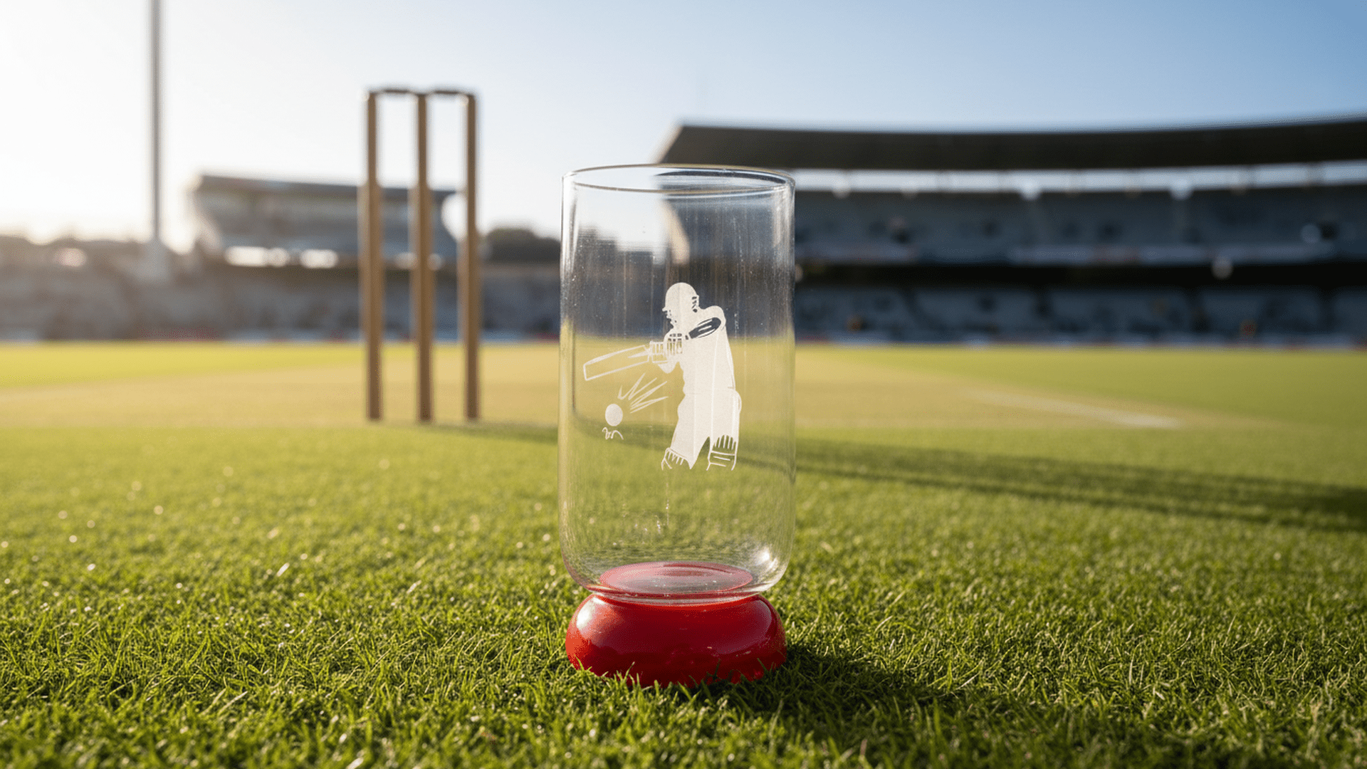 Borotech Glass Juice Tumbler with Matching Cricket Team Color, Transparent, 350ml Hand Made Borosilicate Glass worldcup and ipl Fever Fan Collection - BorotechYellowBorotech