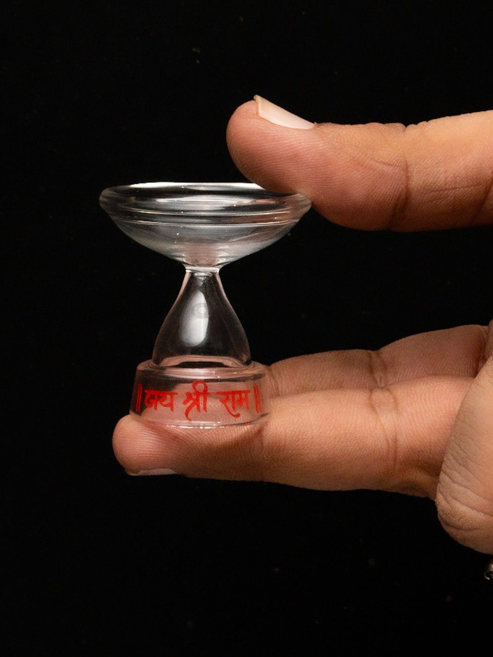 Borotech Glass Pedestal Diyas – Handmade Jai Shri Ram Oil Lamps Set - BorotechSet of 11Borotech
