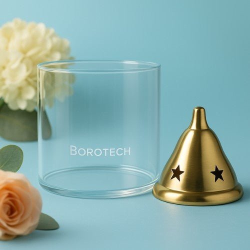 Borotech Heat - Resistant Glass Diya Cover – Glass Dome for Puja, Mandir & Festive Decor - BorotechBorotech