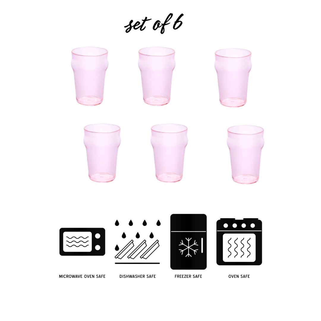 Classic Pint Beer Glass - Borotechheight : 110 mm diameter: 75 mm ml capacity : 290 ml6PinkG - 101B pinkBorotech