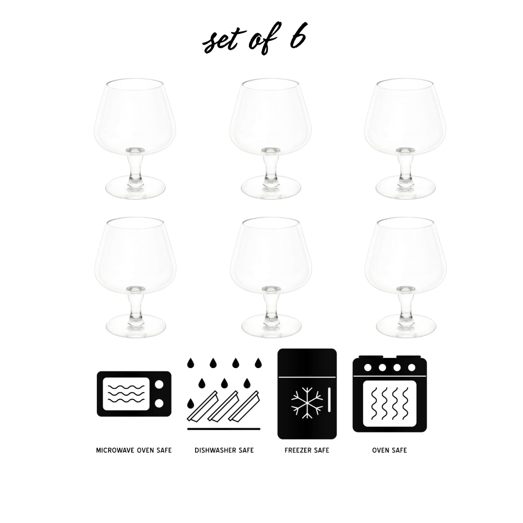 Classic Stemmed Brandy Glass Set - Borotechheight : 120 mm diameter: 92 mm ml capacity : 300 ml2TransparentBorotech