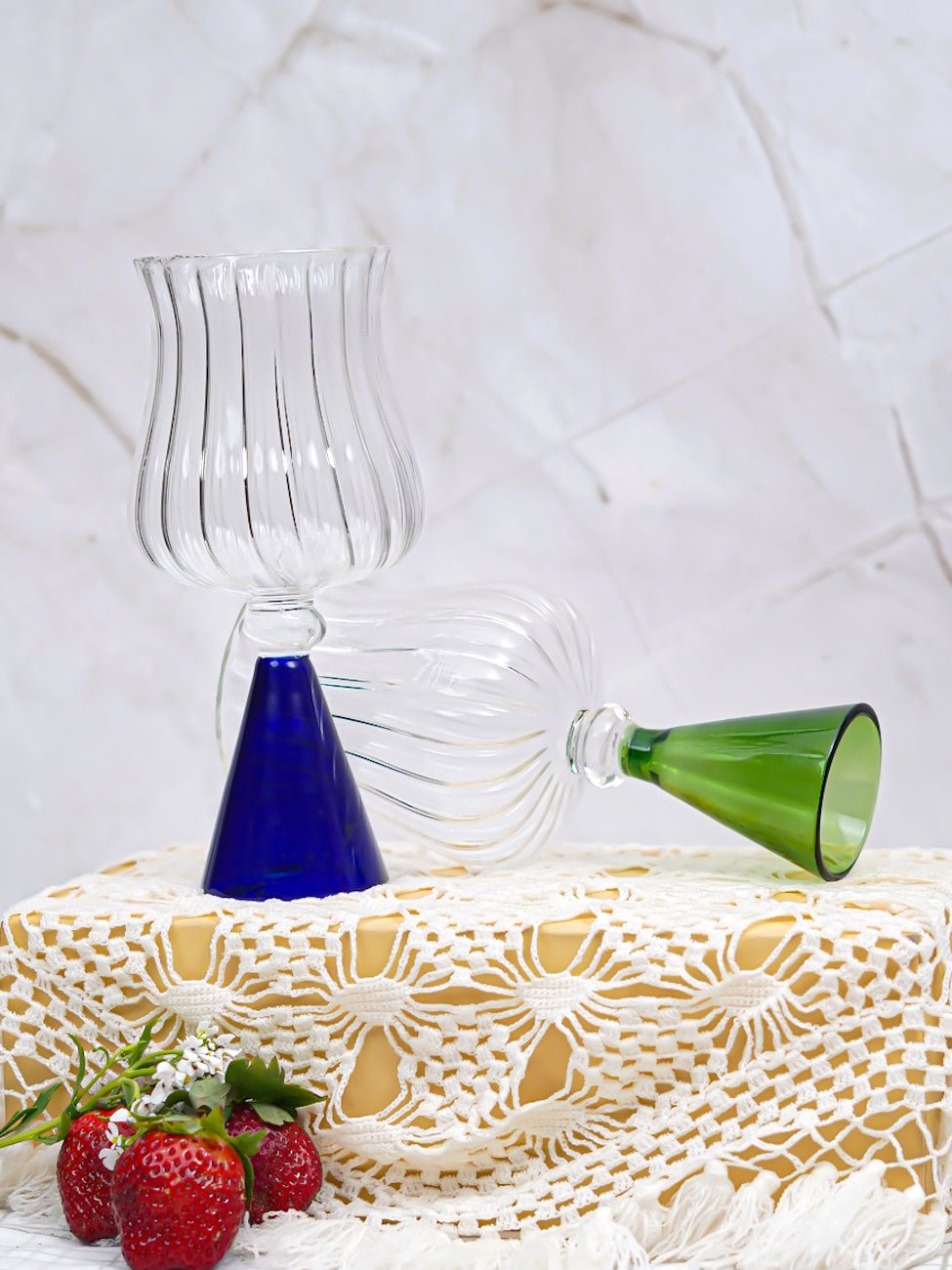 Cone Stem Cocktail Glasses - Borotechheight : 175 mm diameter: 80 mm ml capacity : 260 ml2BlueBorotech