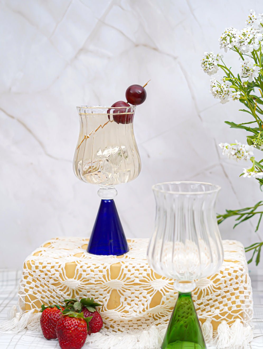 Cone Stem Cocktail Glasses - Borotechheight : 175 mm diameter: 80 mm ml capacity : 260 ml2BlueBorotech