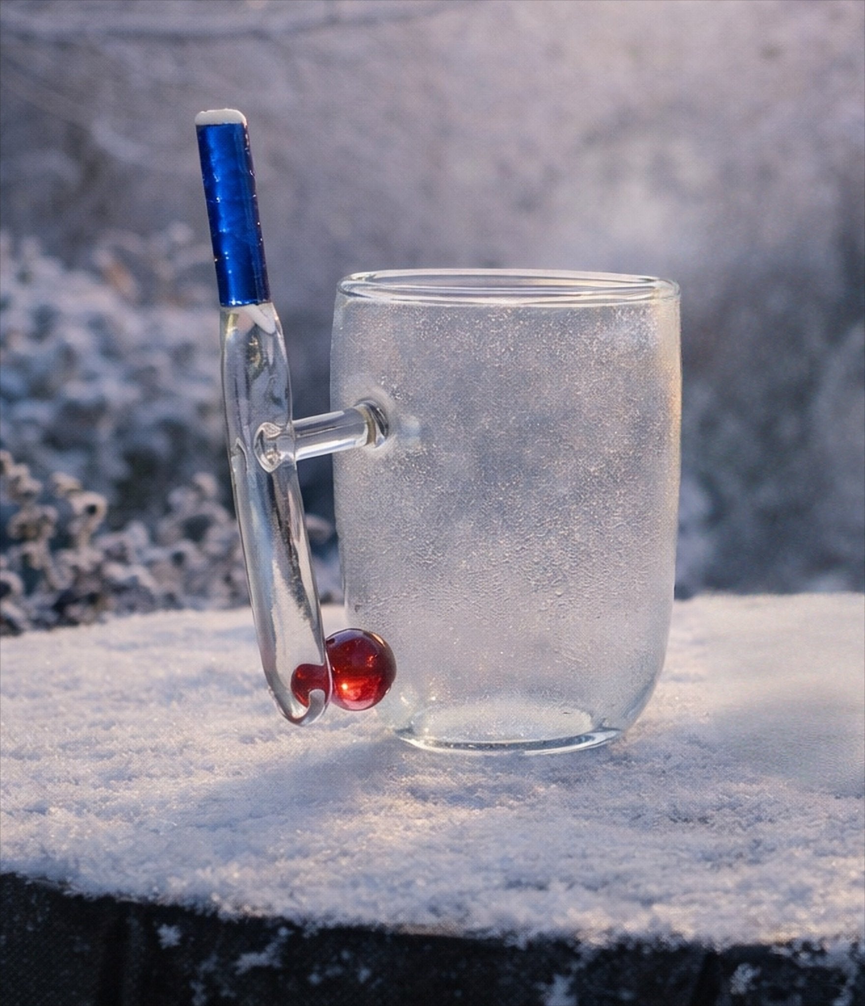 Cricket Theme Glass Coffee & Tea Mug with Bat Ball Wicket Handle, Handmade 100% Borosilicate Glass, Unique Gift for Cricket Enthusiasts - BorotechBluecoffee mugsBorotechcoffee mugs