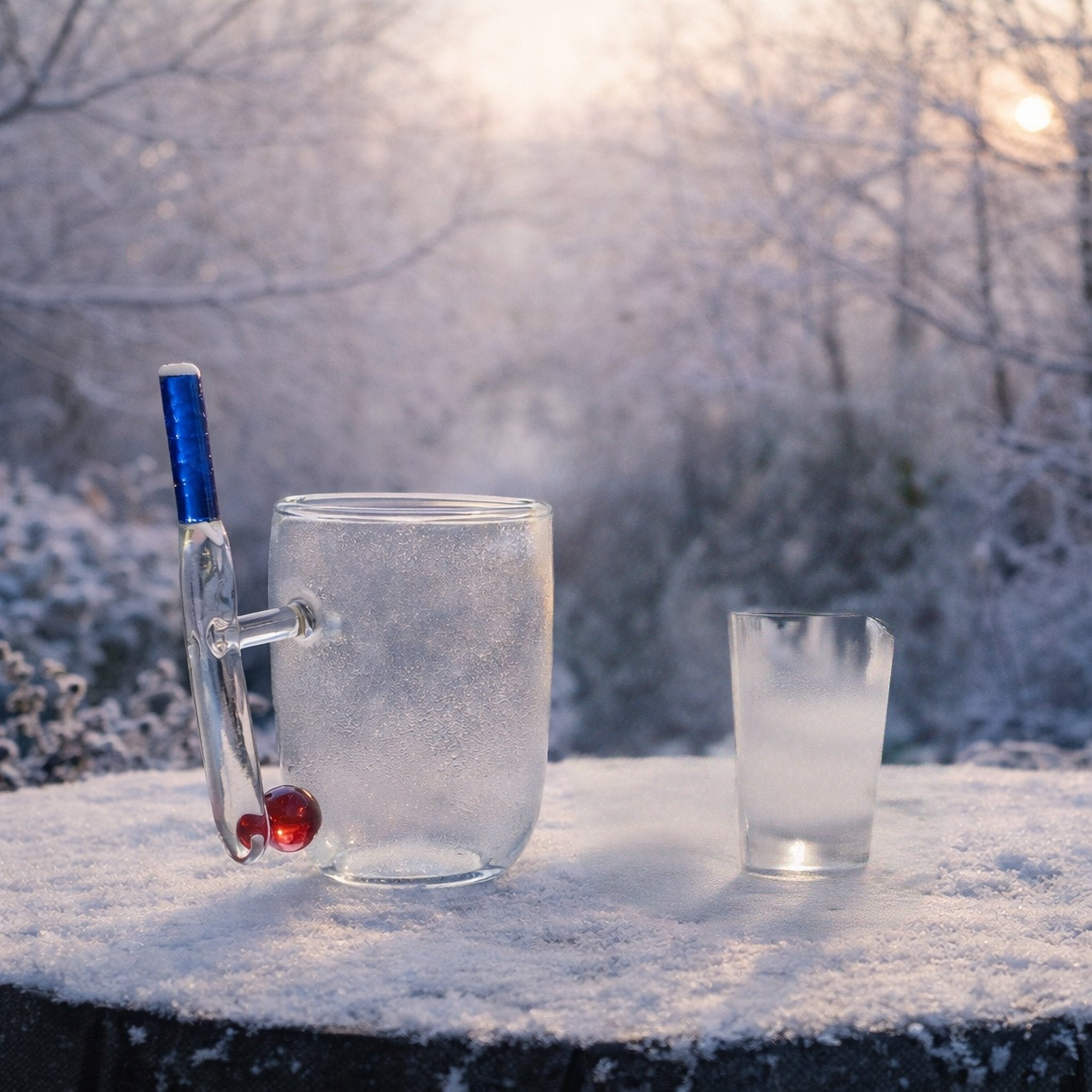 Cricket Theme Glass Coffee & Tea Mug with Bat Ball Wicket Handle, Handmade 100% Borosilicate Glass, Unique Gift for Cricket Enthusiasts - BorotechBluecoffee mugsBorotechcoffee mugs