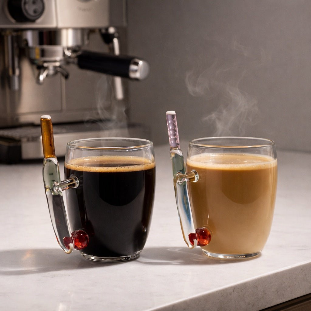 Cricket Theme Glass Coffee & Tea Mug with Bat Ball Wicket Handle, Handmade 100% Borosilicate Glass, Unique Gift for Cricket Enthusiasts - BorotechBluecoffee mugsBorotechcoffee mugs