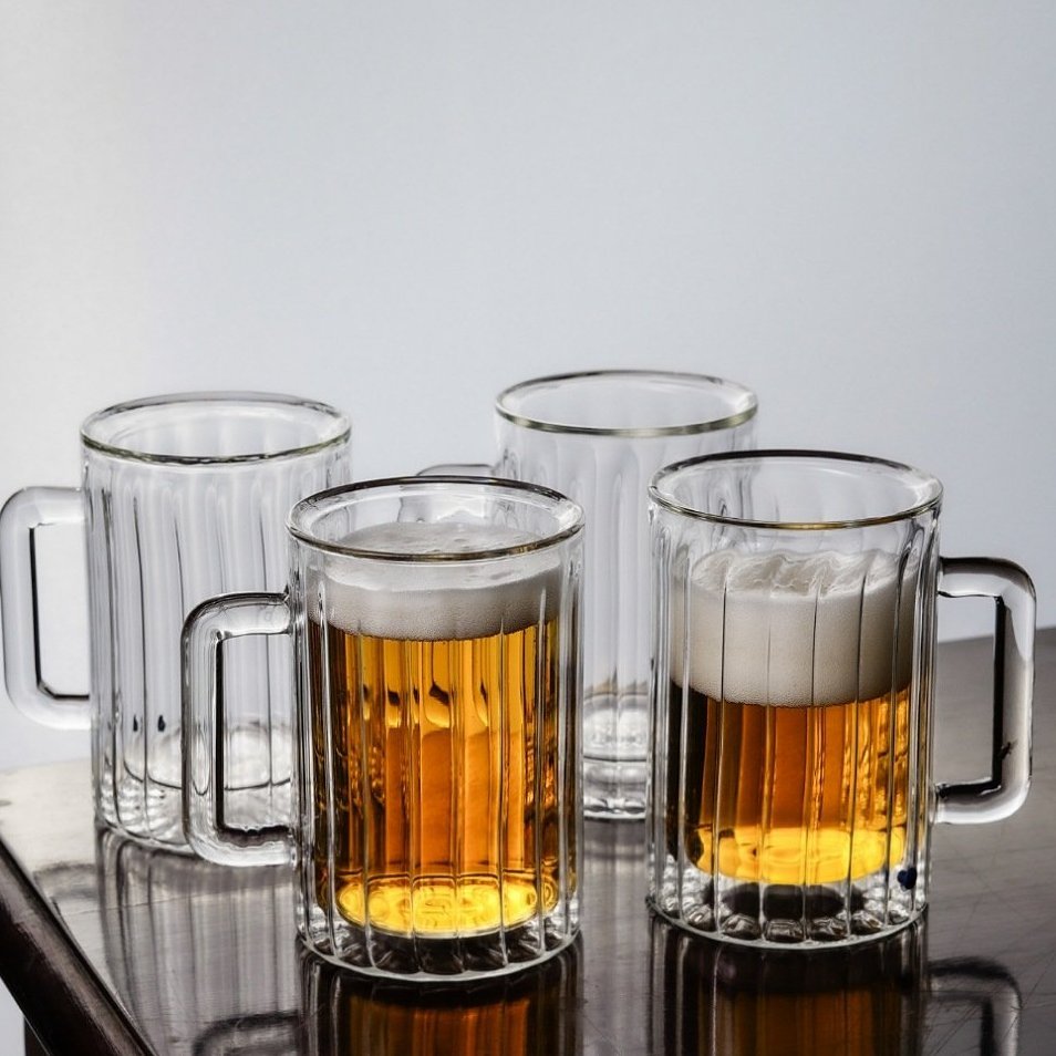 Freezable Beer Mugs Vintage Style - Borotech4ClearBorotech