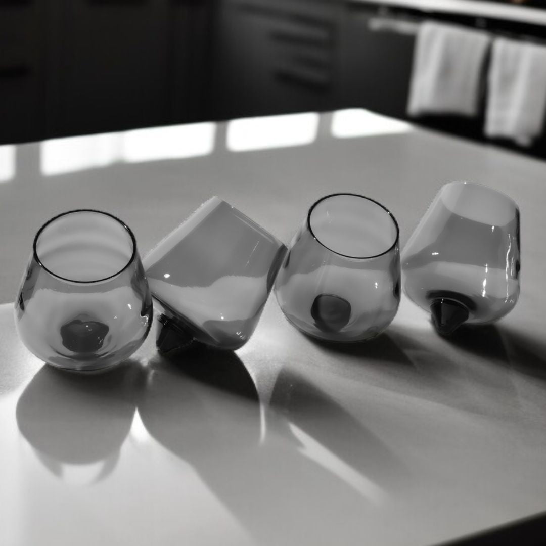Orbit Spinner Glass smokey Smokey Grey - Borotechheight : 115 mm diameter: 93mm ml capacity : 210 ml4Smokey GreyBorotech