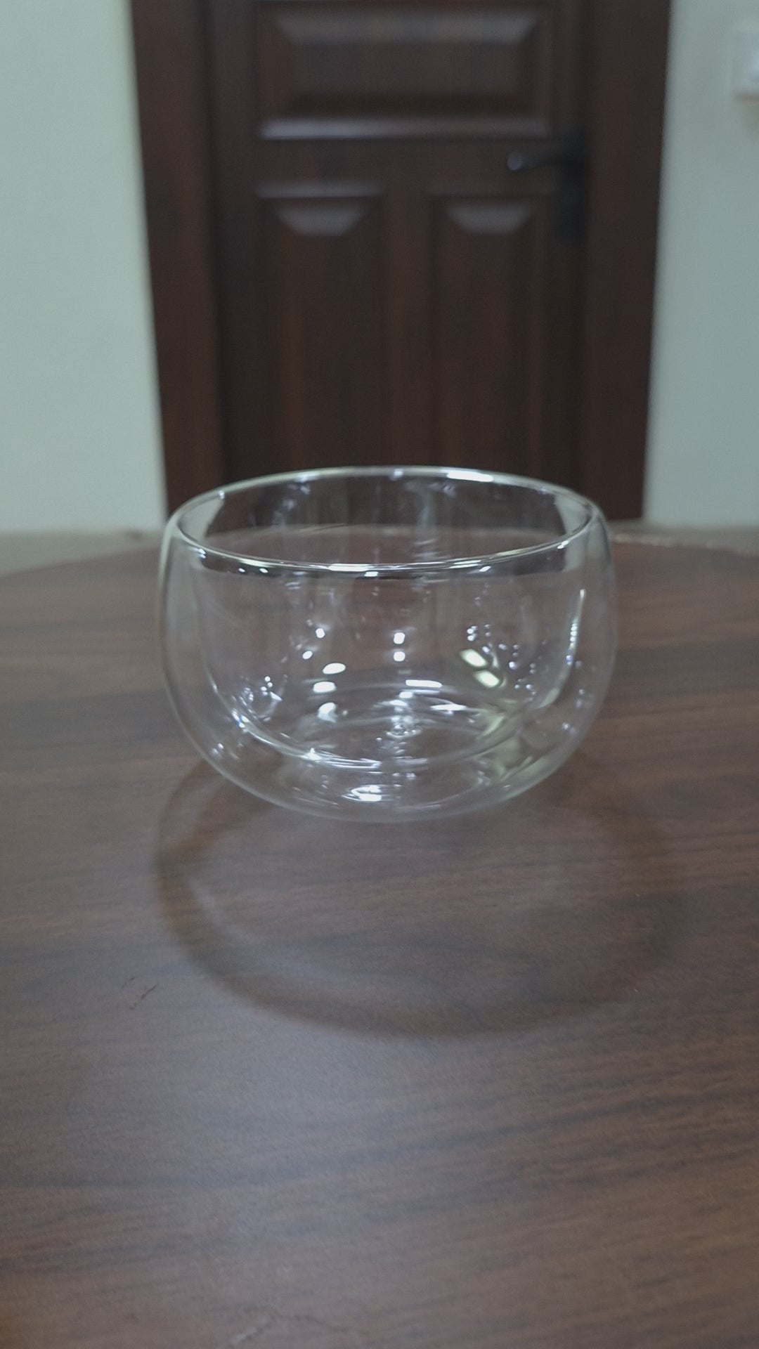 Load video: Double Wall Borosilicate Glass Bowl