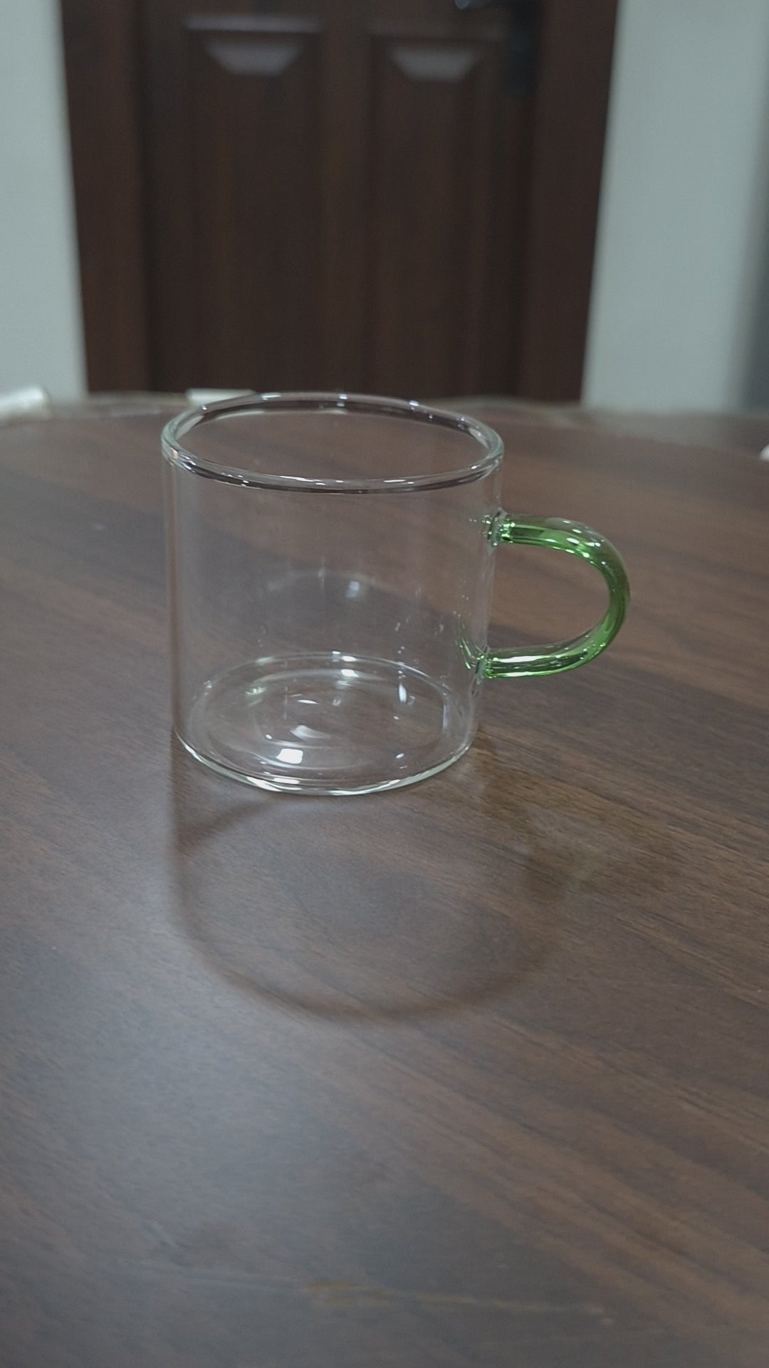 Load video: Rainbow Handle Borosilicate Tea Cup Set of 6