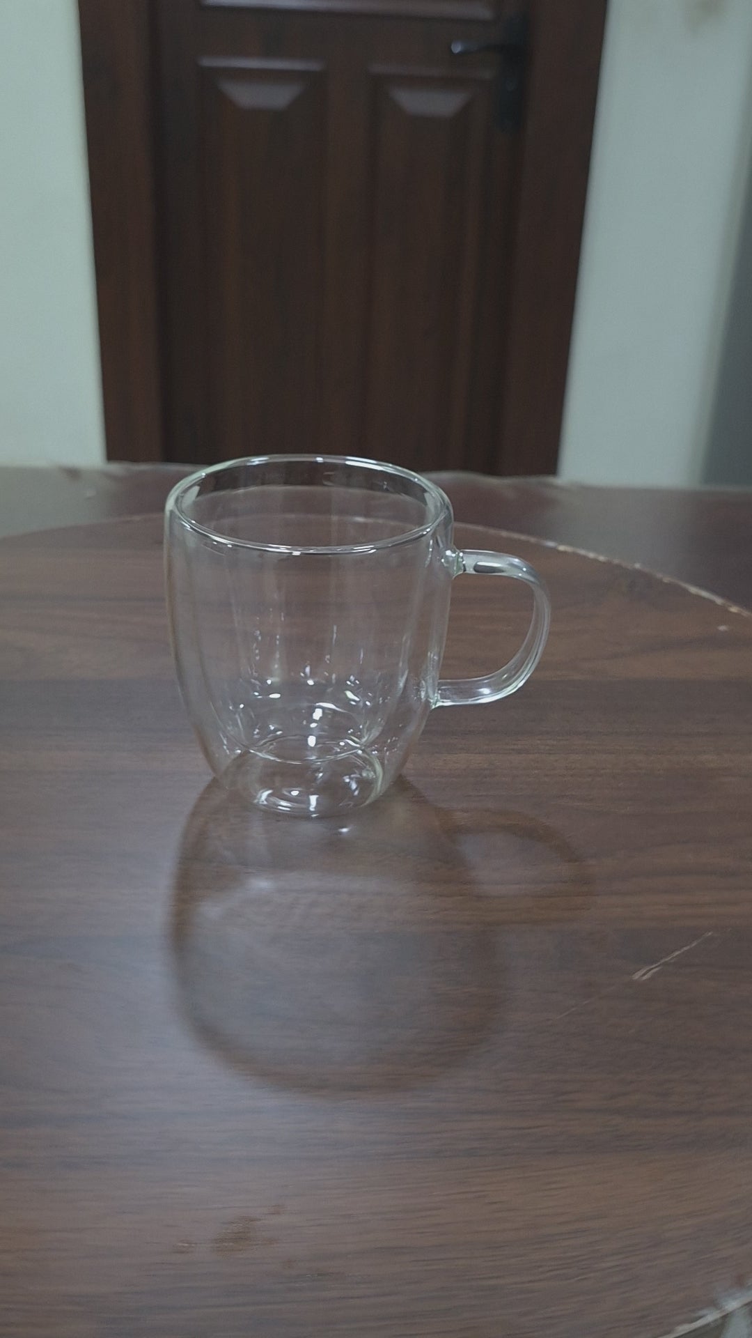 Load video: Double Wall Glass Mug