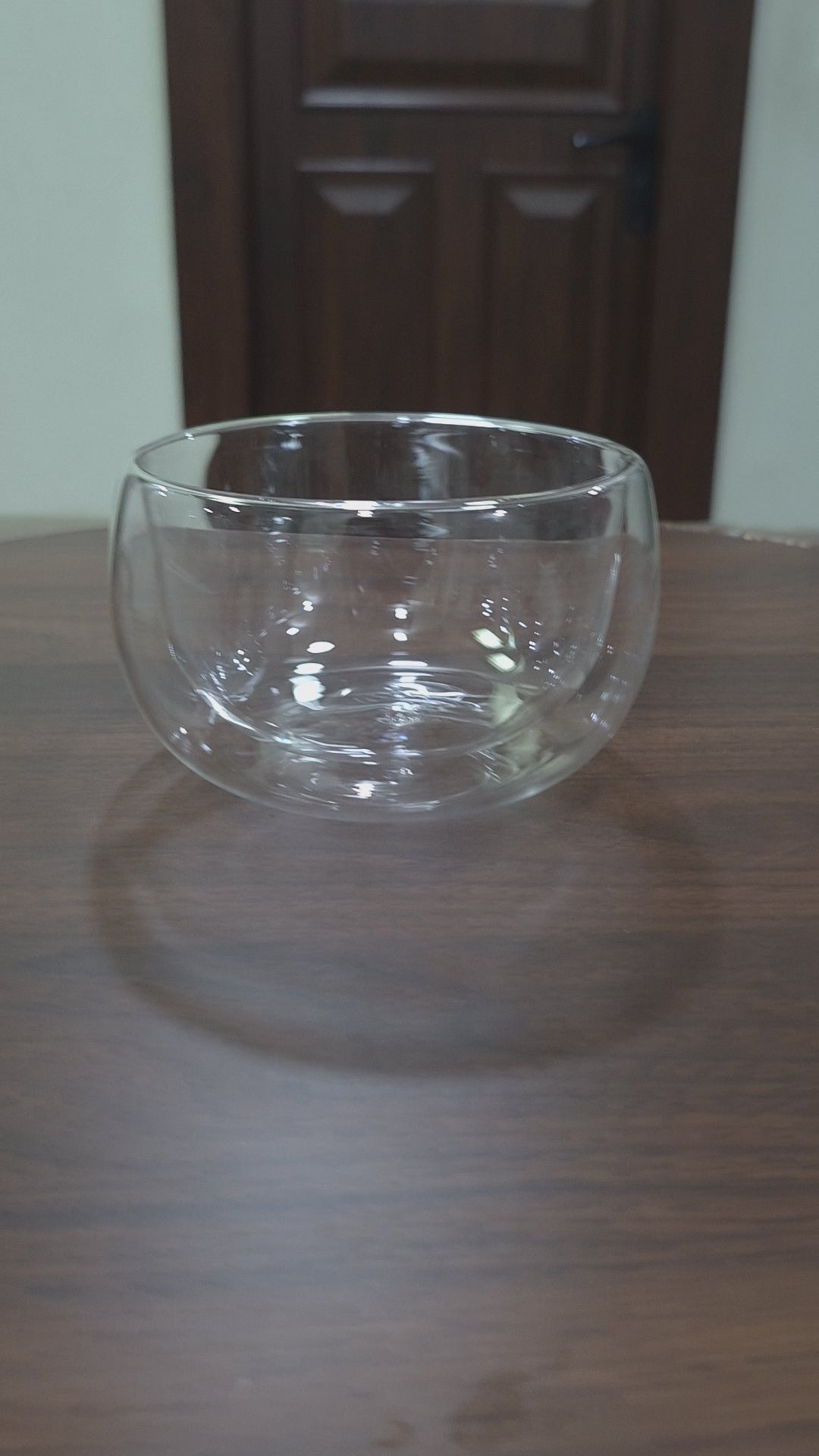 Load video: Double Wall Borosilicate Glass Bowl