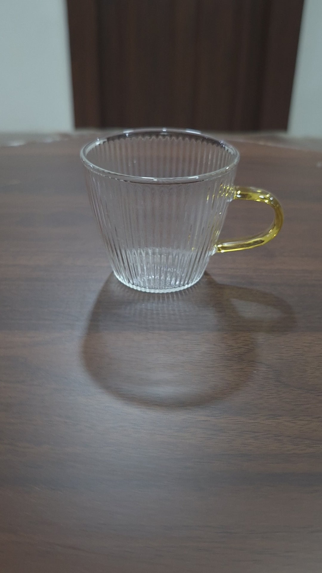 Load video: Ripple Flute Borosilicate Tea Glass set of 6
