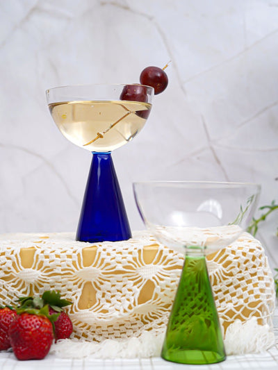 Pyramid Stem Cocktail Glasses