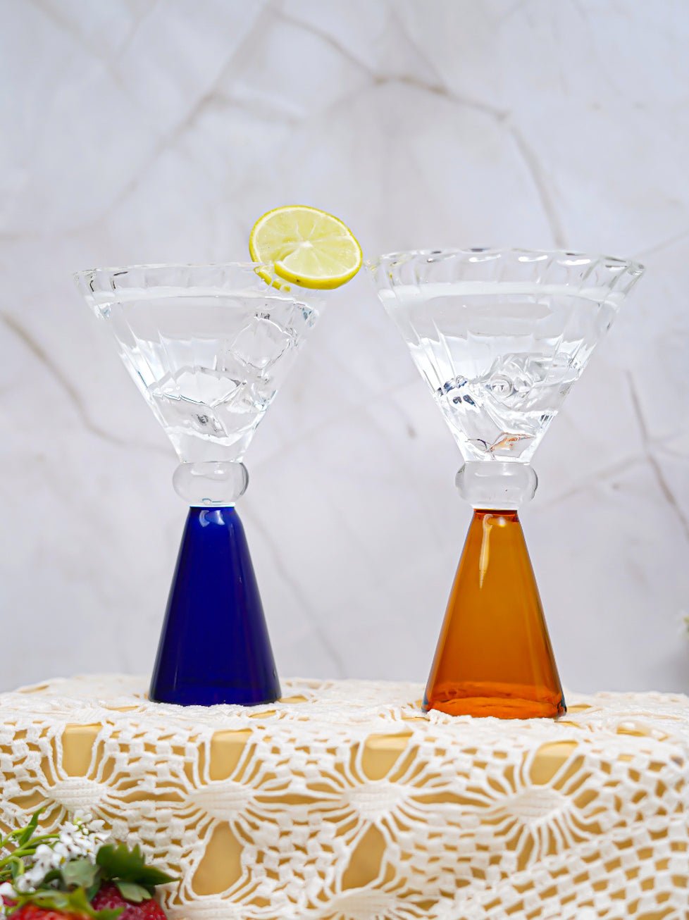 Ribbed Cocktail Glasses with Pyramid Base - Borotechheight : 130 mm diameter: 97 mm ml capacity : 120 ml4AmberBorotech