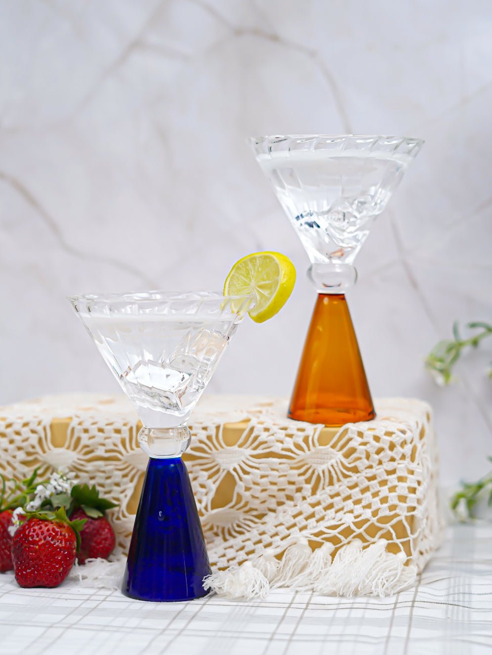 Ribbed Cocktail Glasses with Pyramid Base - Borotechheight : 130 mm diameter: 97 mm ml capacity : 120 ml4AmberBorotech