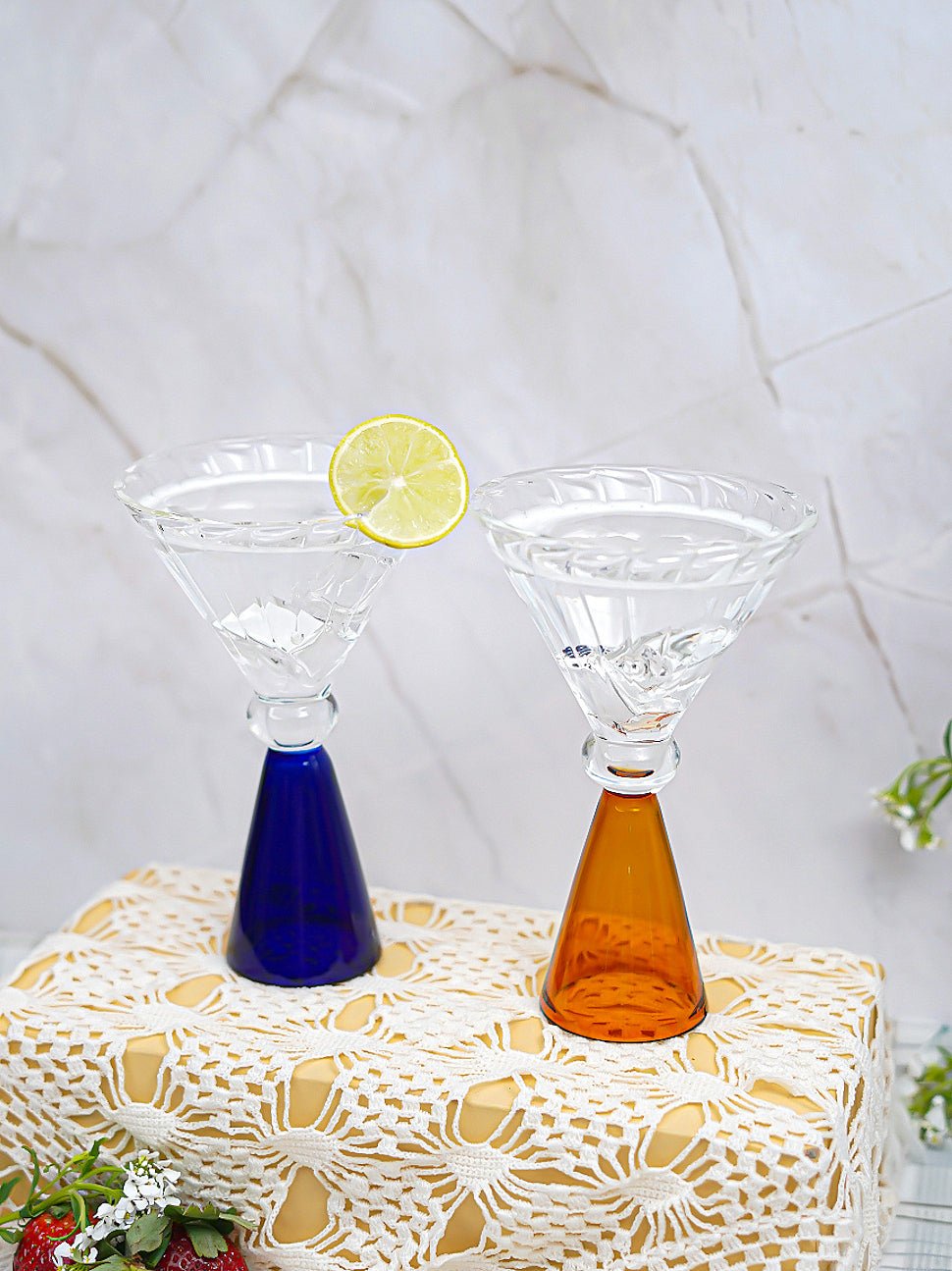 Ribbed Cocktail Glasses with Pyramid Base - Borotechheight : 130 mm diameter: 97 mm ml capacity : 120 ml4AmberBorotech